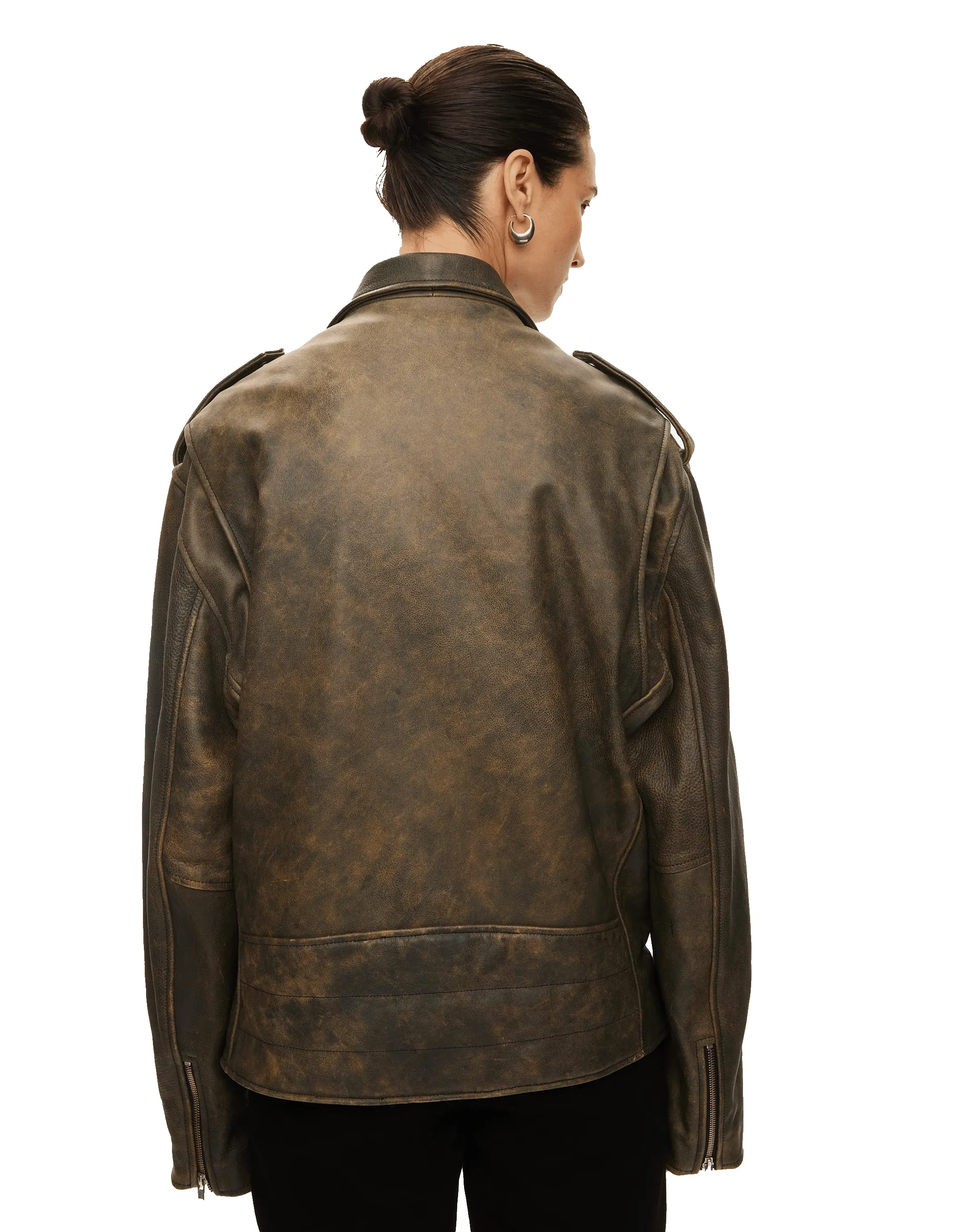 Ready Leather Biker Jacket sold by Rezet Store product image thumbnail 2
