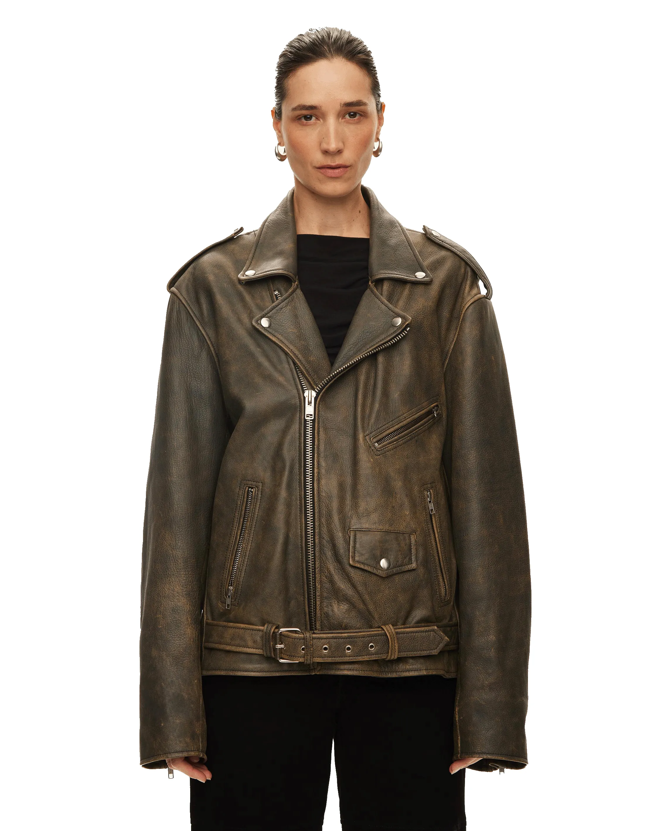 Ready Leather Biker Jacket sold by Rezet Store