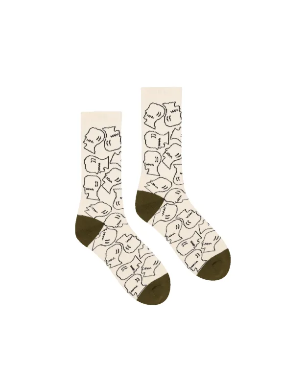 Logohead Crew Socks made by Brain Dead