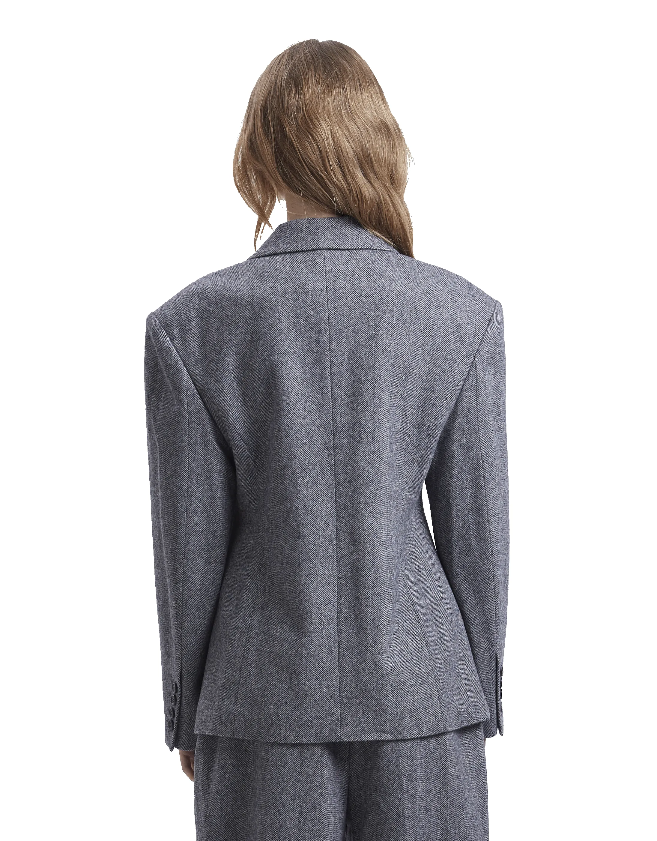 Herringbone Hidden Button Jacket sold by Rezet Store product image thumbnail 2