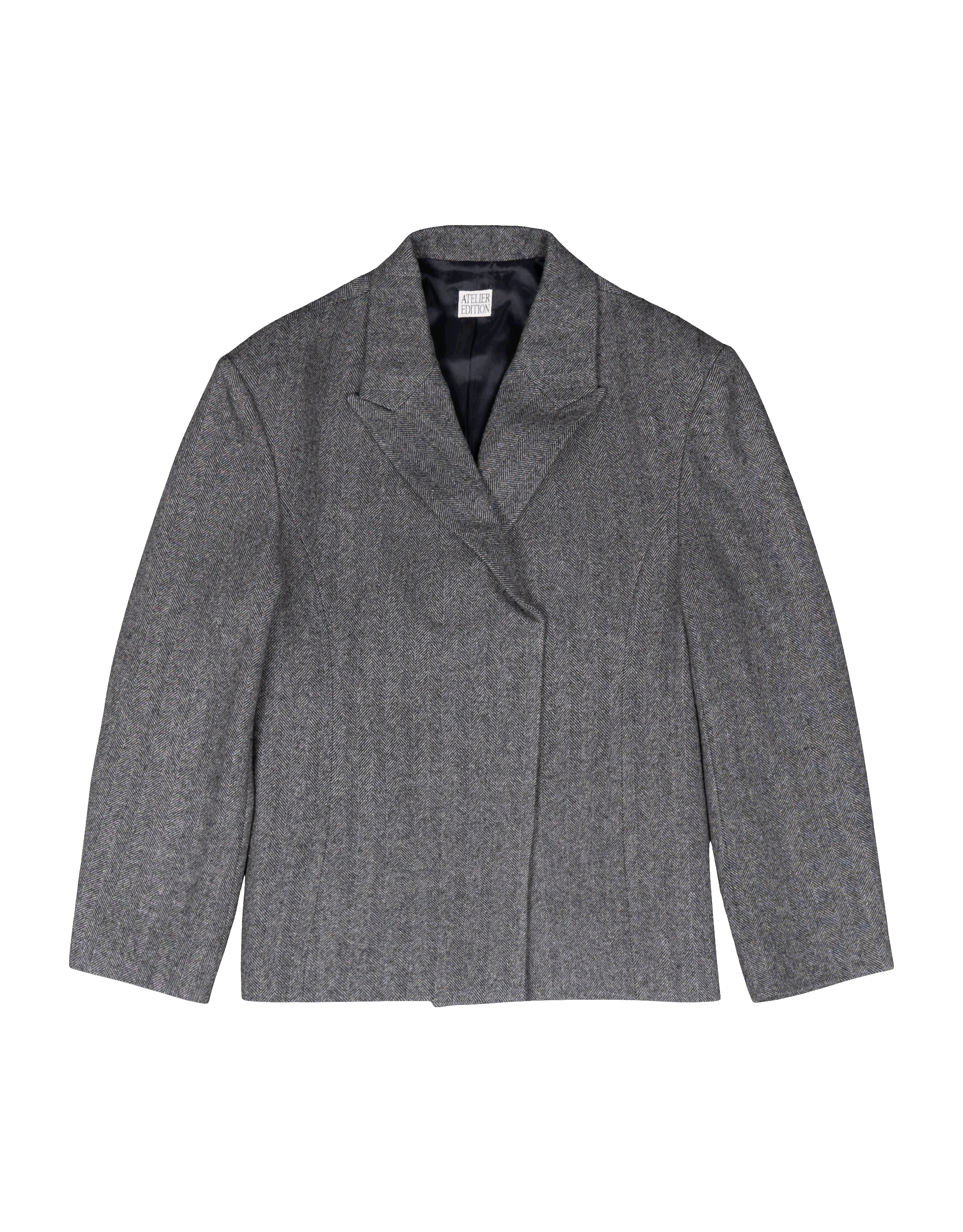 Herringbone Hidden Button Jacket sold by Rezet Store product image thumbnail 3