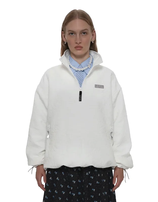 Ascher Pullover Half-Zip Jacket made by Sandy Liang