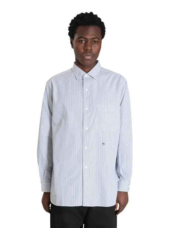 Regular Collar Stripe Shirt made by Nanamica