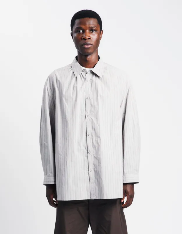 Stripe Shirring Oversized Shirts made by Amomento