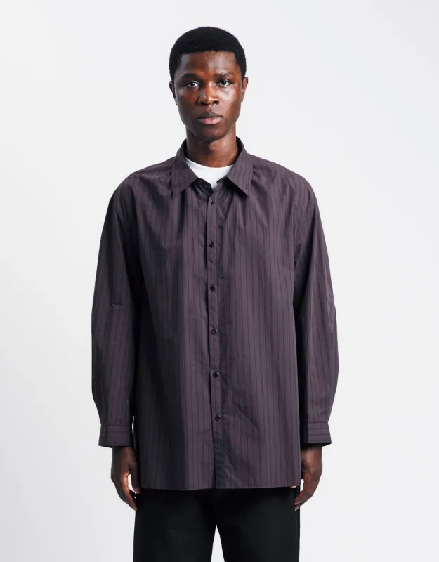 Stripe Shirring Oversized Shirts made by Amomento
