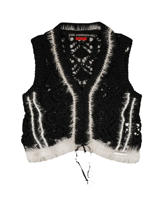 Western Lace-Up Knit Vest sold by Rezet Store