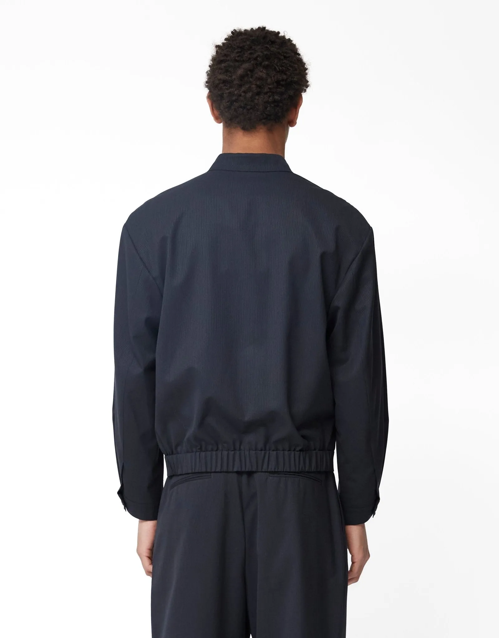 Wool Stripe Zip-Up Jumper sold by Rezet Store product image thumbnail 2