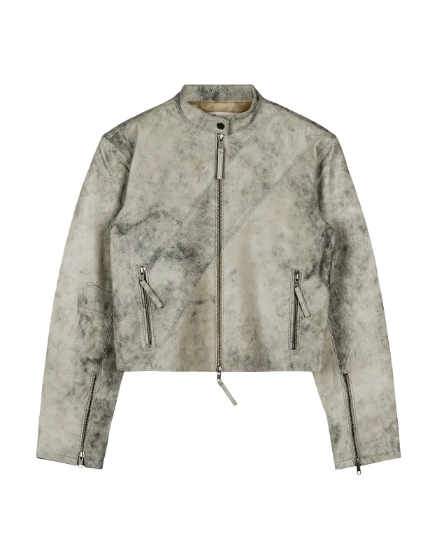 Beat Leather Jacket made by oval square