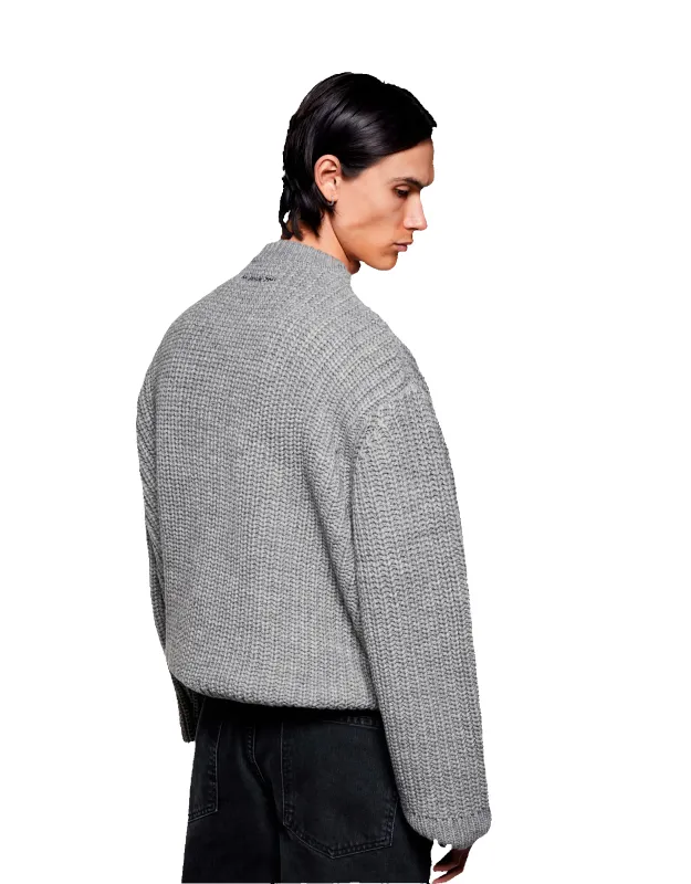 Chunky Rib Knit Crewneck made by Rezet Store