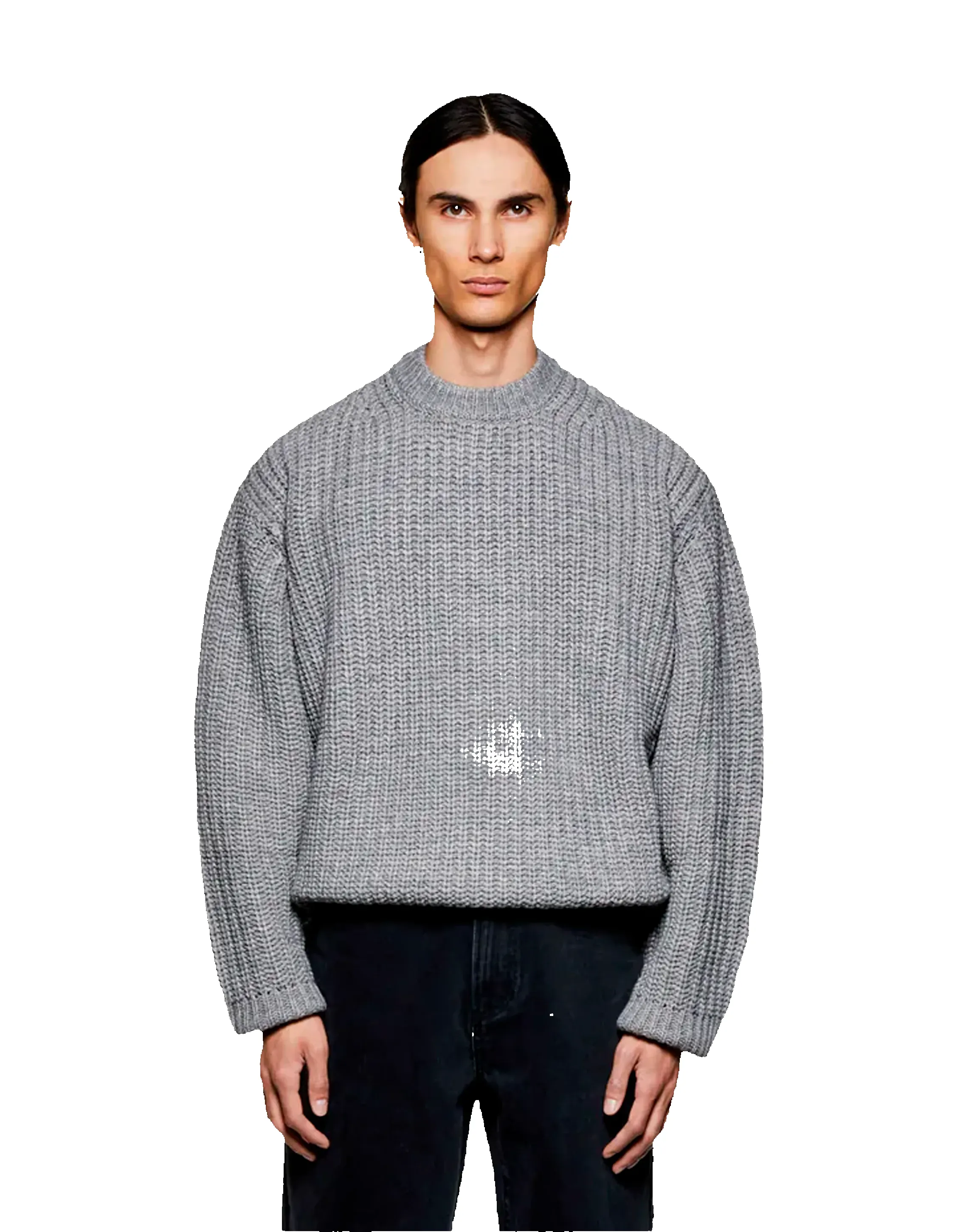 Chunky Rib Knit Crewneck sold by Rezet Store product image thumbnail 2