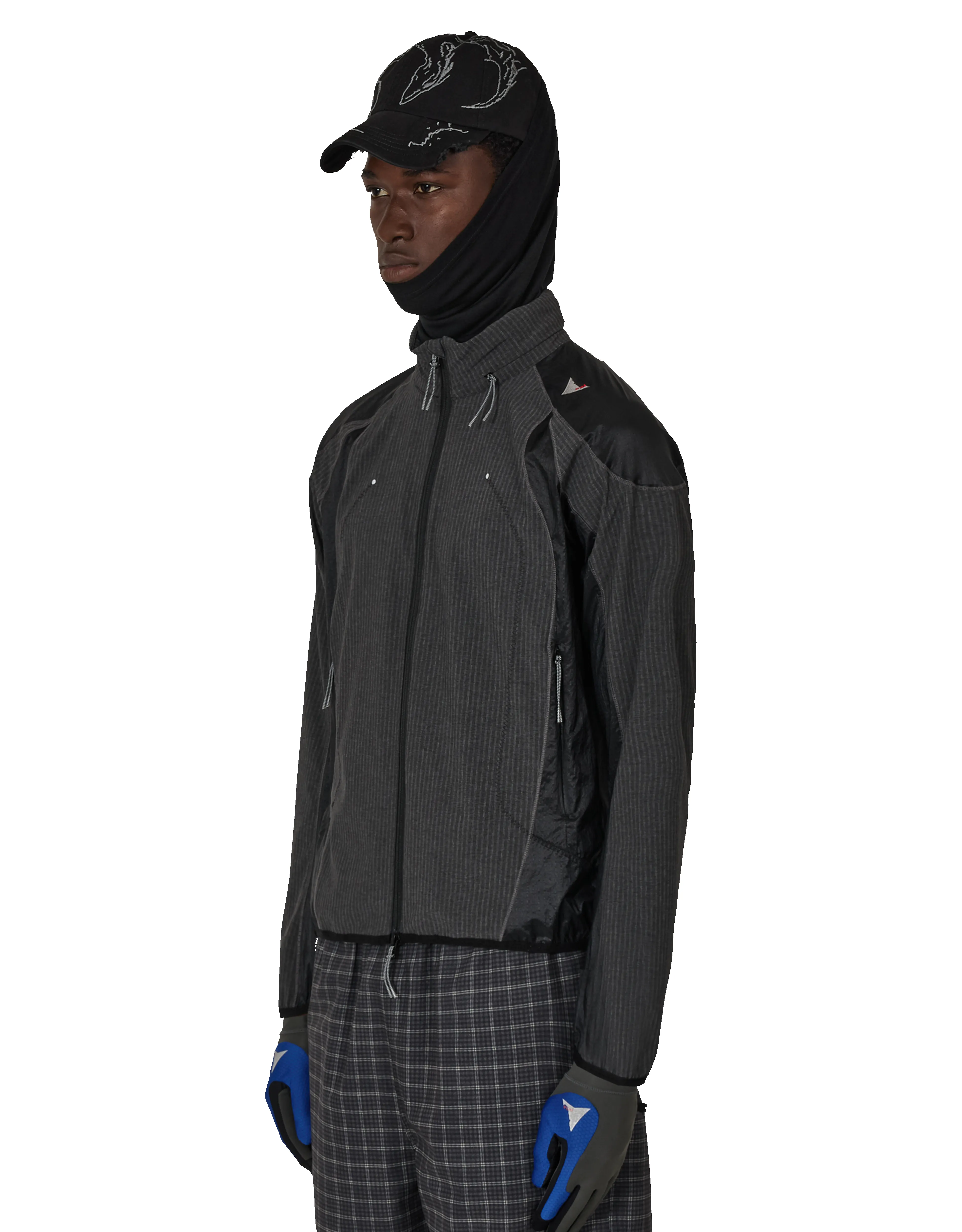 Numb Pinstriped Hooded Wind Jacket sold by Rezet Store product image thumbnail 3