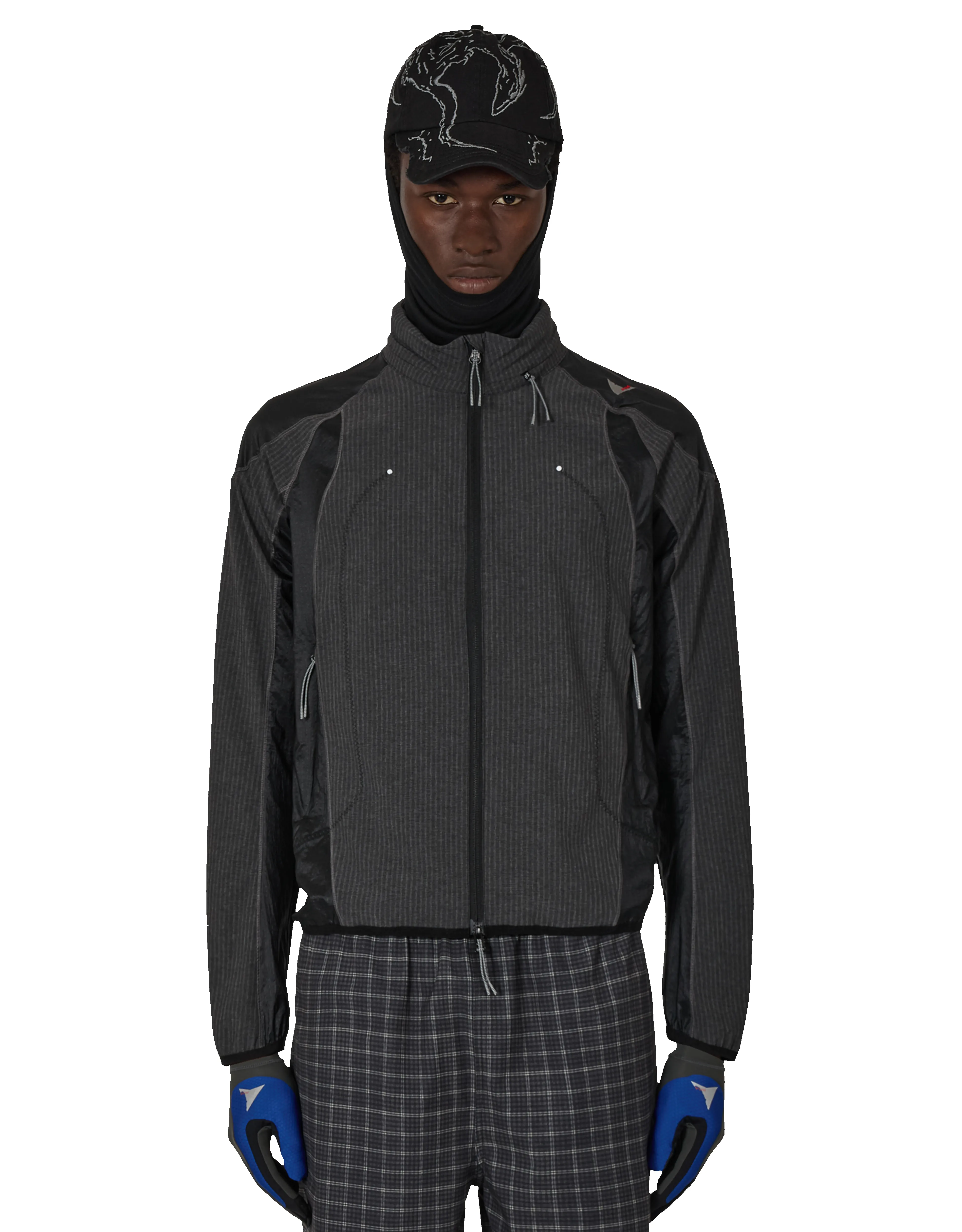 Numb Pinstriped Hooded Wind Jacket sold by Rezet Store