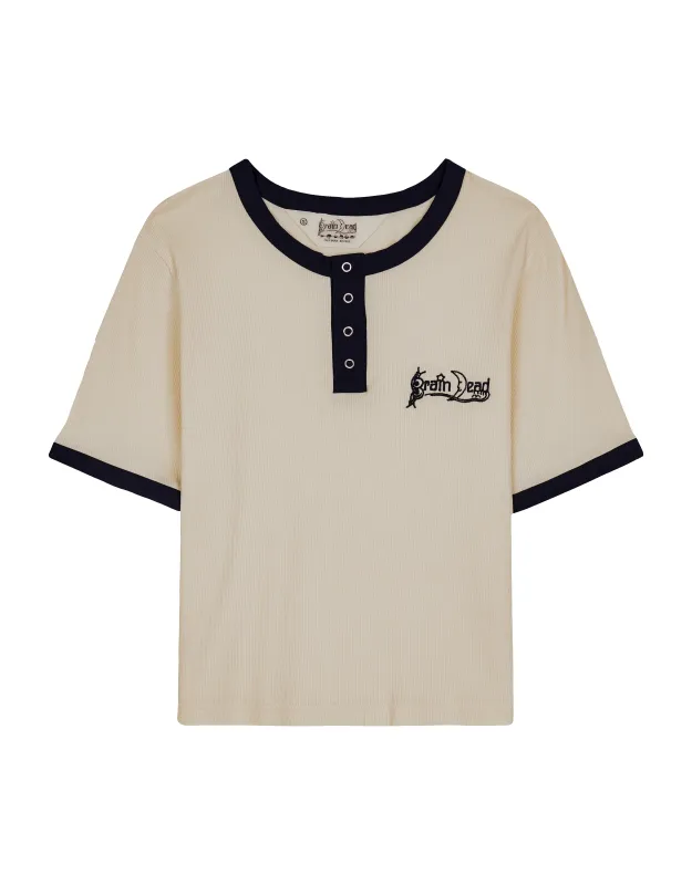 Ribbed Henley made by Brain Dead