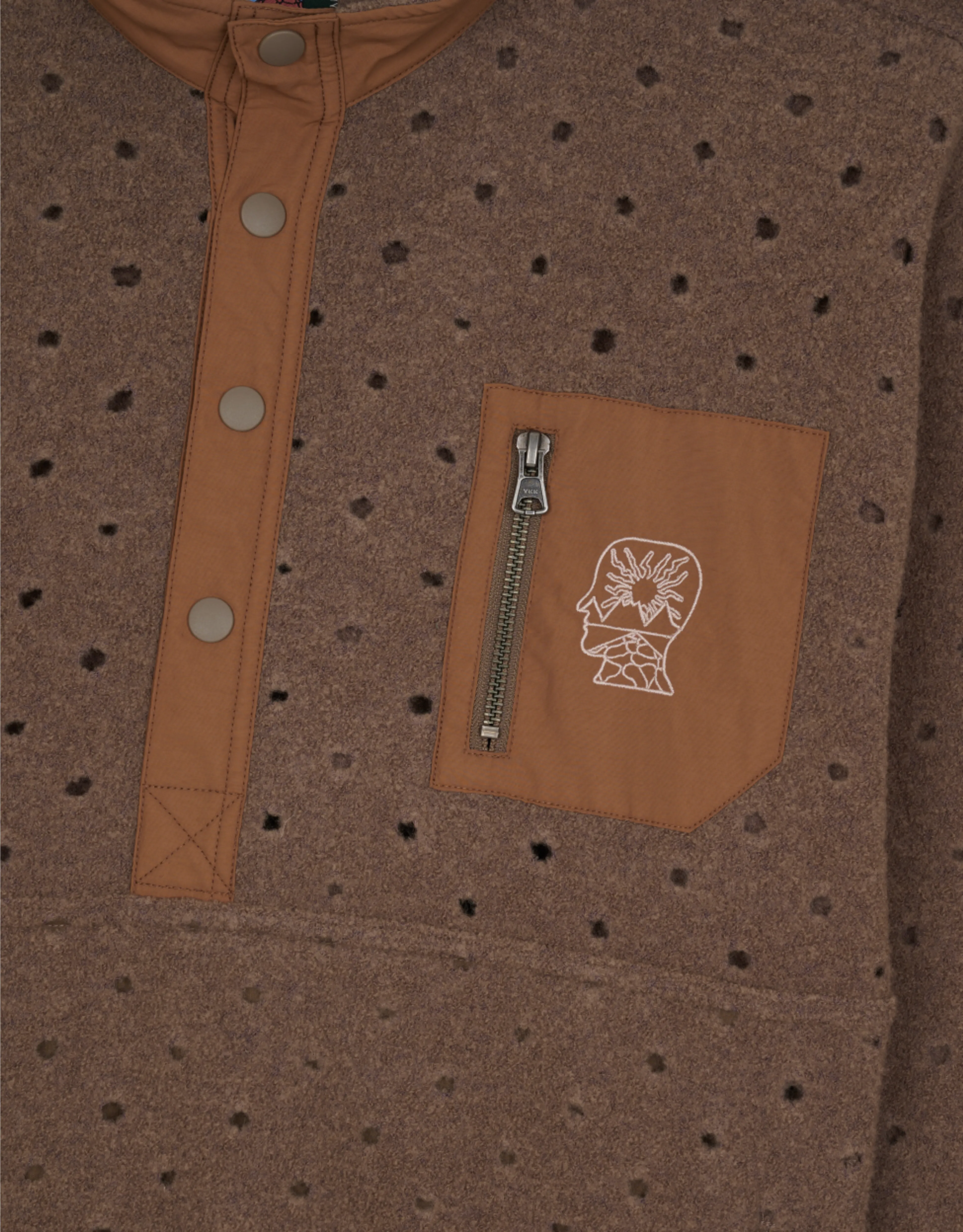 Hole Mock Neck Pullover sold by Rezet Store product image thumbnail 3