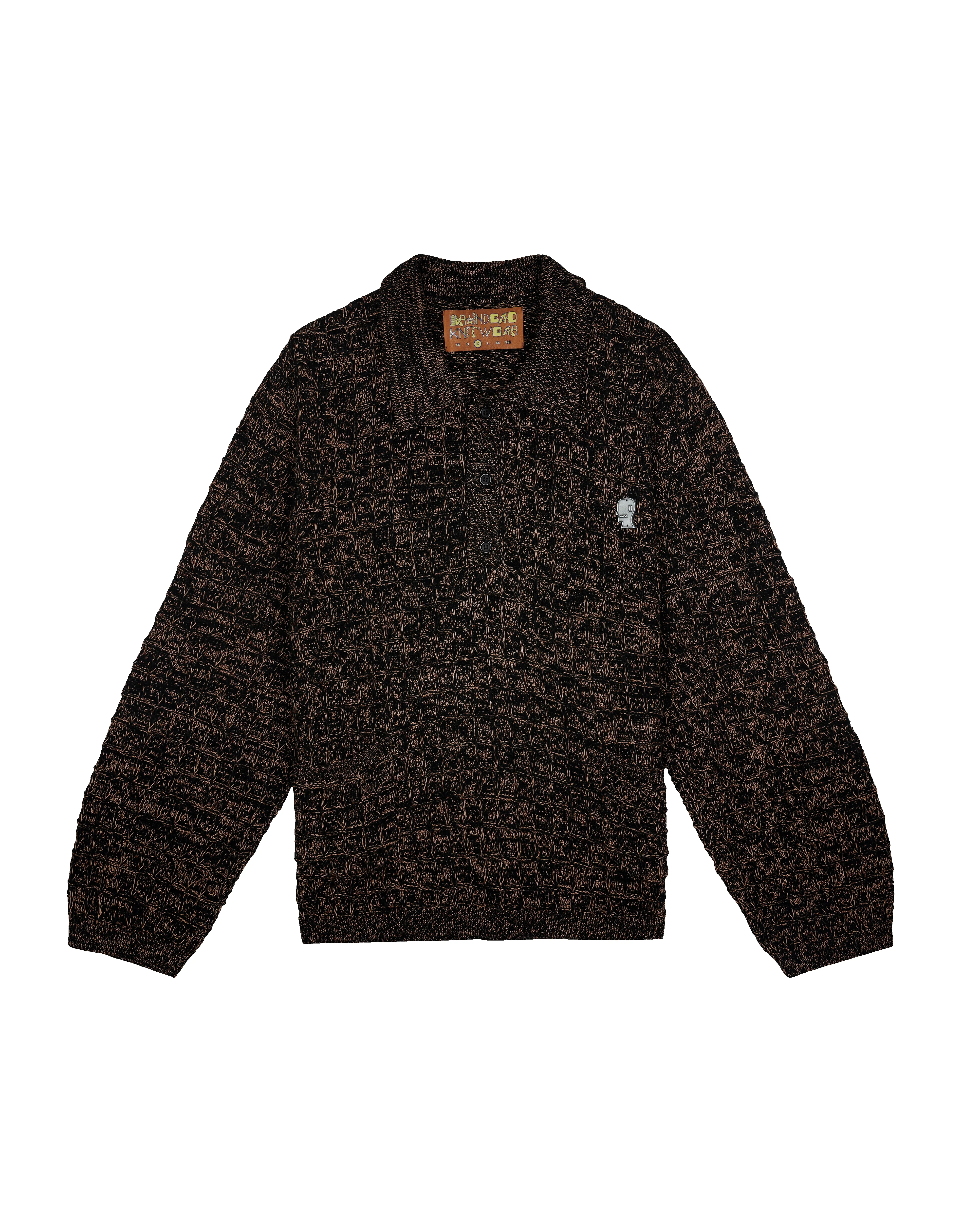 Waffle Pullover Polo Sweater sold by Rezet Store
