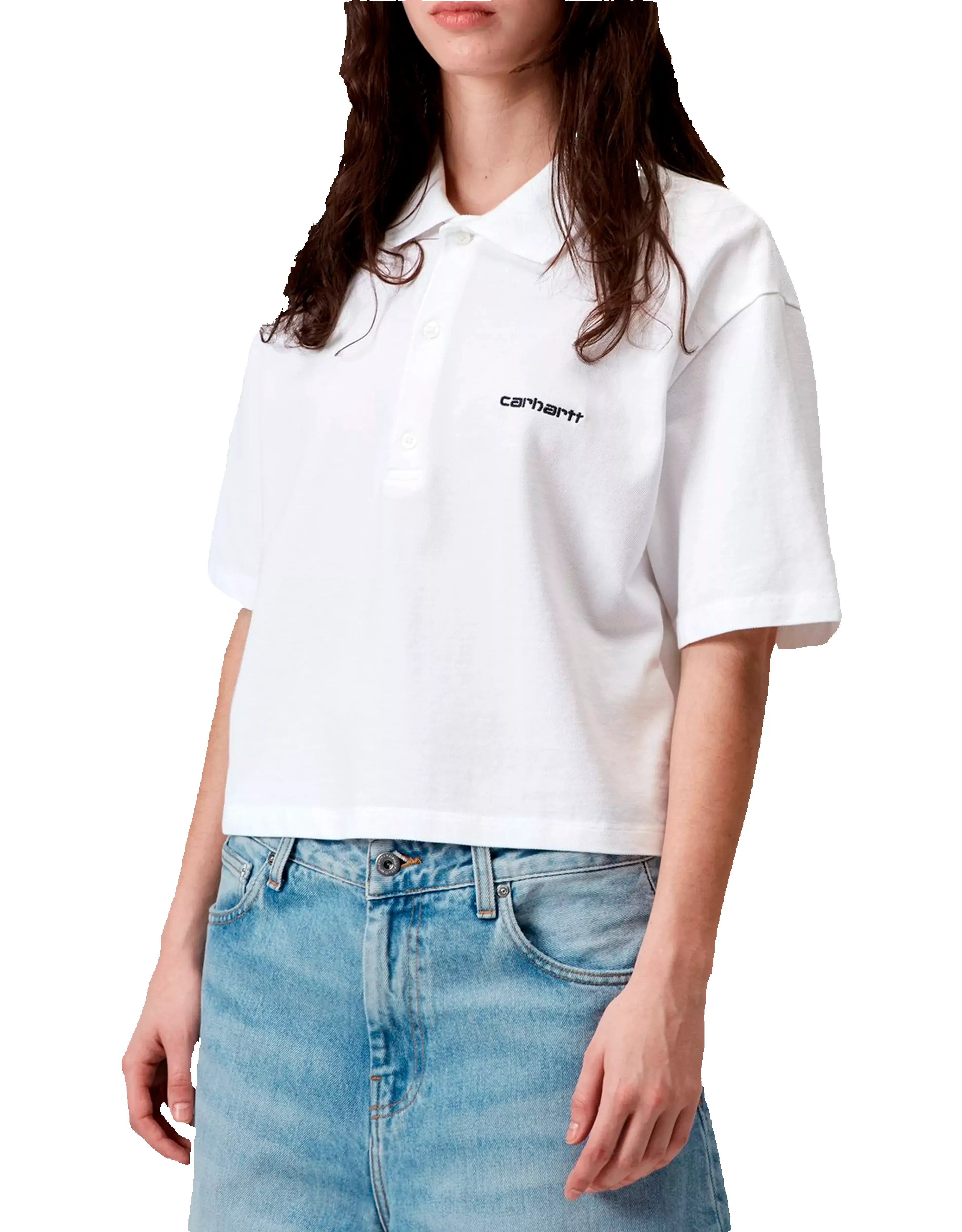 W' S/S Carhartt Script Polo Shirt sold by Rezet Store product image thumbnail 2
