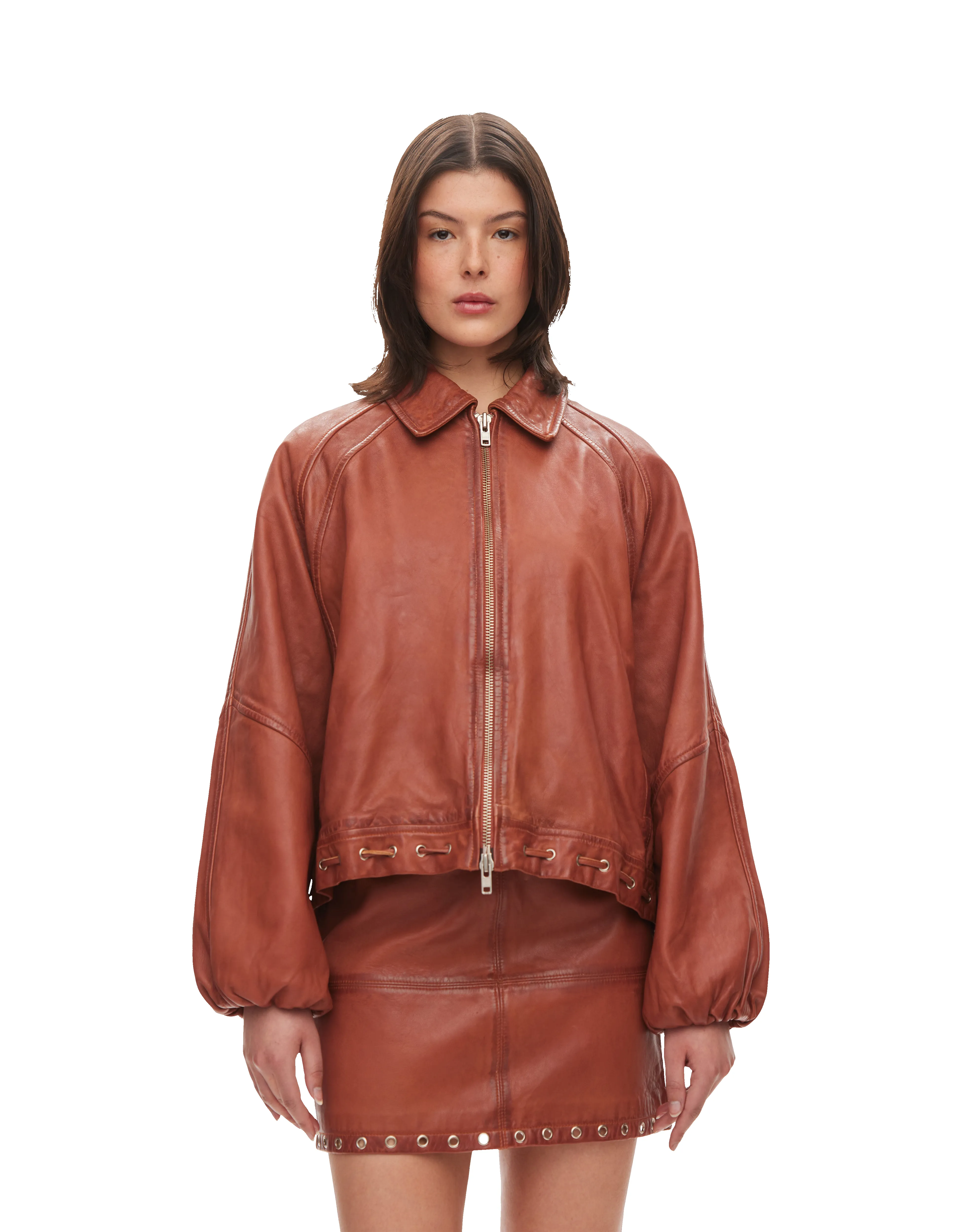 Eye Leather Bomber sold by Rezet Store product image thumbnail 3