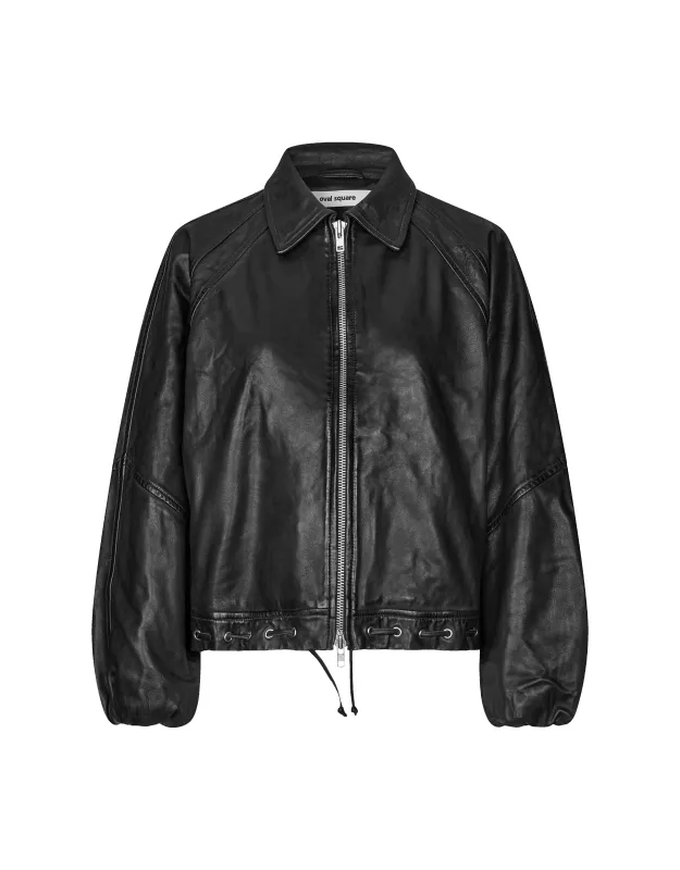 Eye Leather Bomber made by oval square