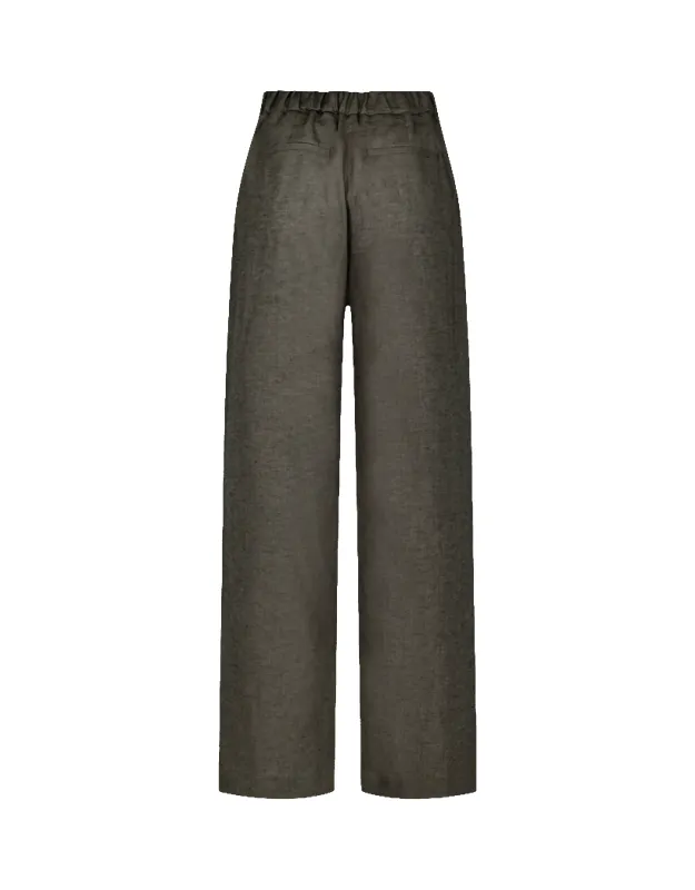 Linen Tuck Pants made by Amomento