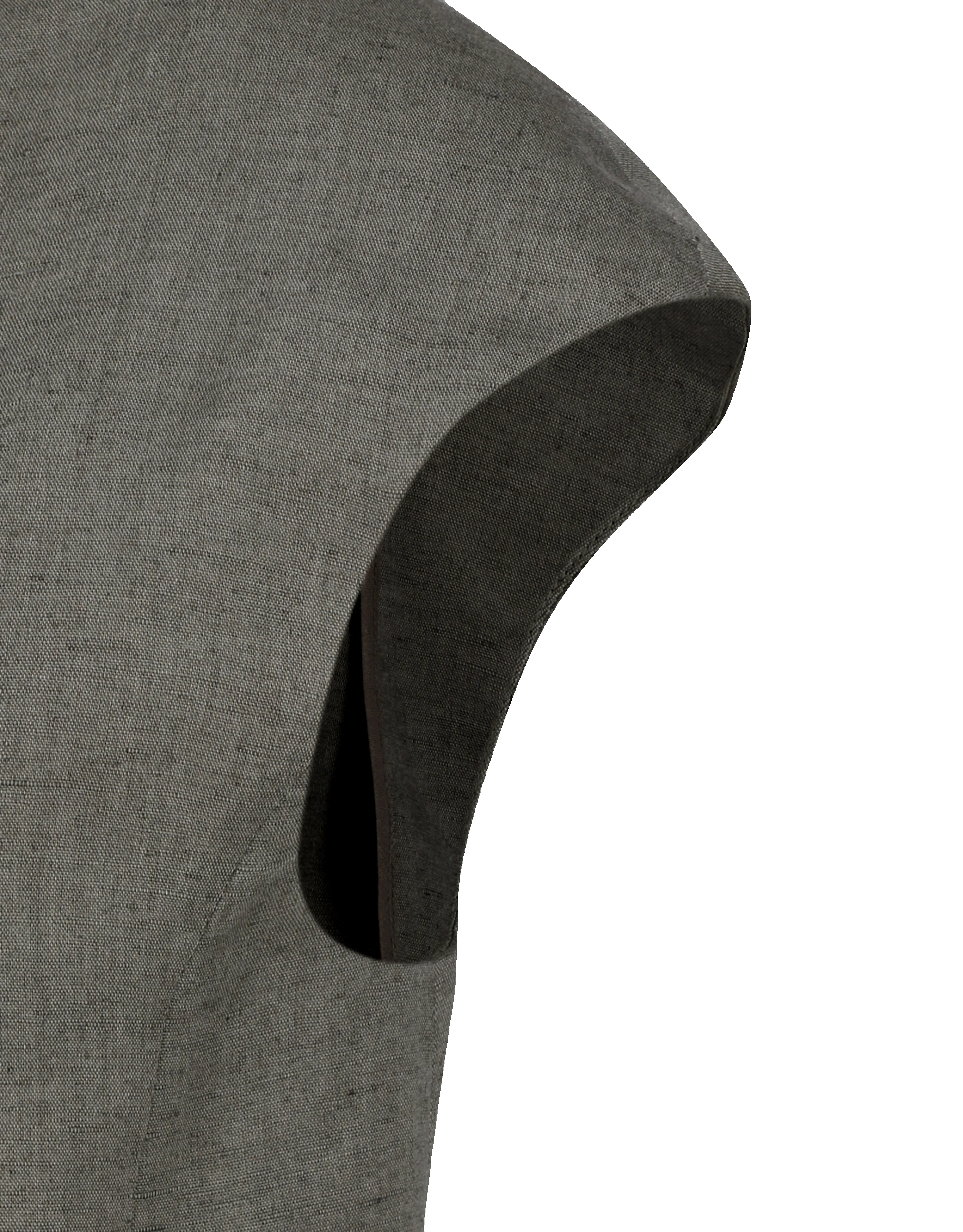 Linen Curved Vest sold by Rezet Store product image thumbnail 5