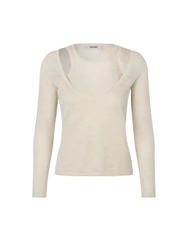 Drama Knit Blouse made by oval square