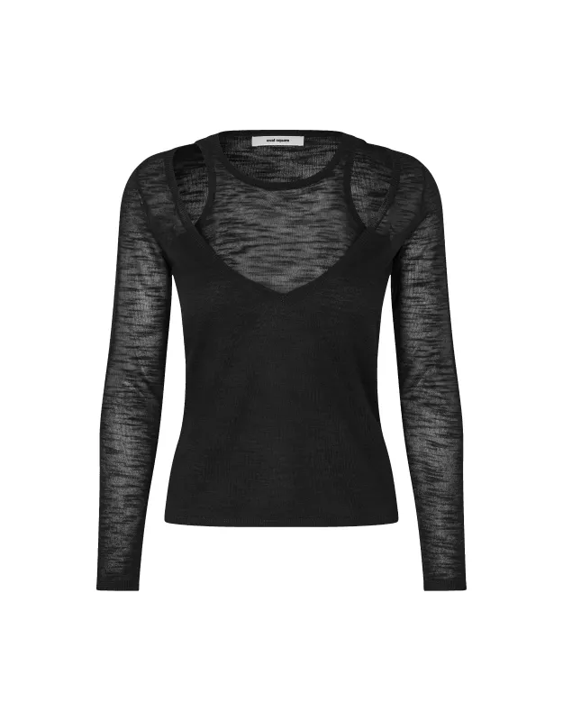 Drama Knit Blouse made by oval square