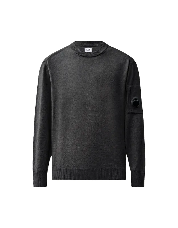 Extrafine Merino Wool Lens Crewneck Sweater made by C.P. Company