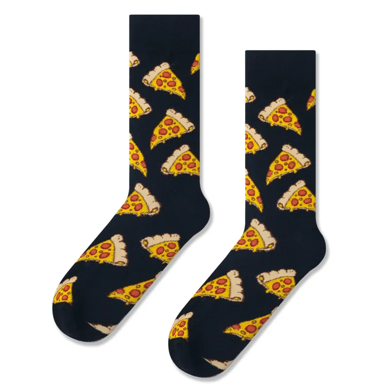 Pizza Print Men Socks sold by Yiume