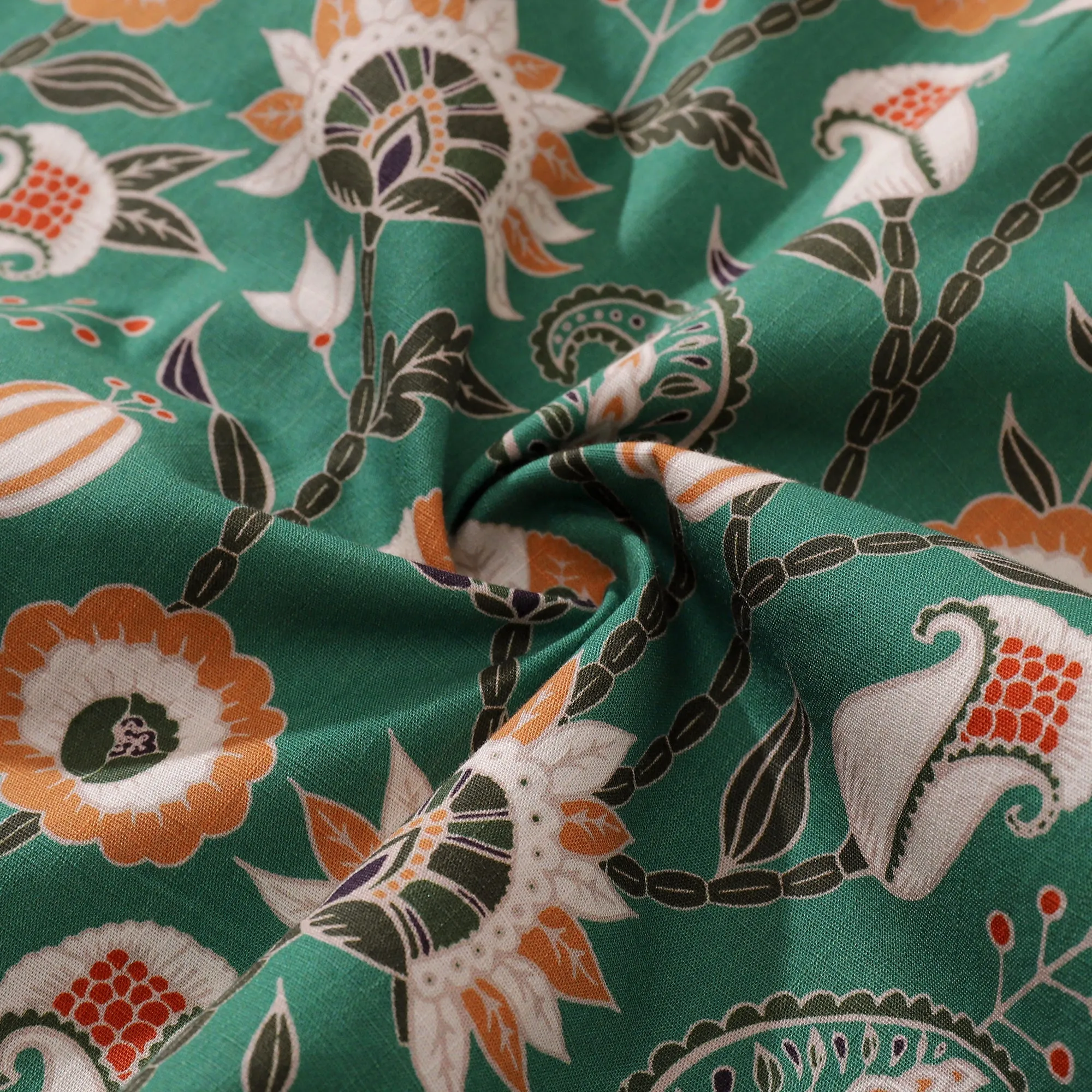 Women's Hawaiian Shirt Julia Madoka Print Cotton Button-up Short Sleeve Oriental Jungle By Julia Madoka sold by Yiume product image thumbnail 5