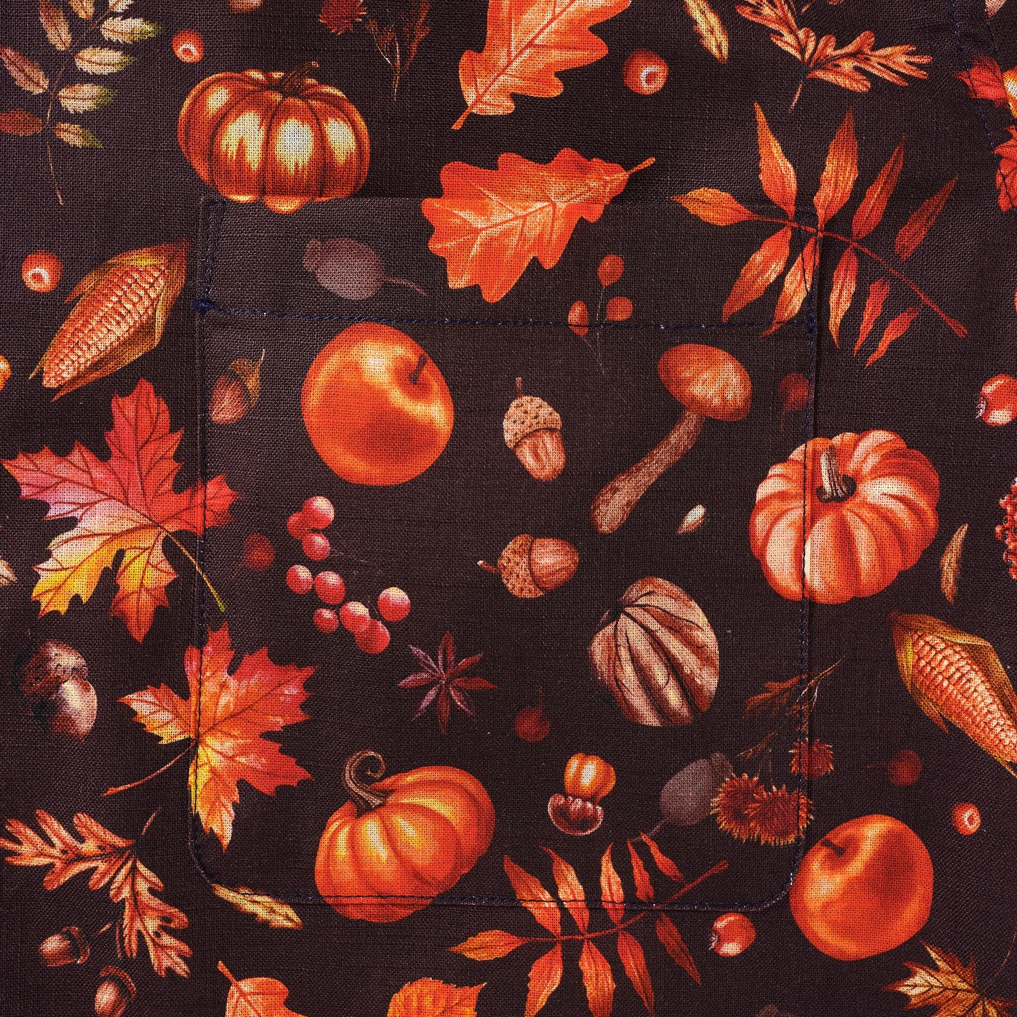 Thanksgiving Gift Men's Hawaiian Shirt Long Sleeve Button-down 100% Cotton Brown Aloha Autumn Harvest Festival By Huan huan sold by Yiume product image thumbnail 4