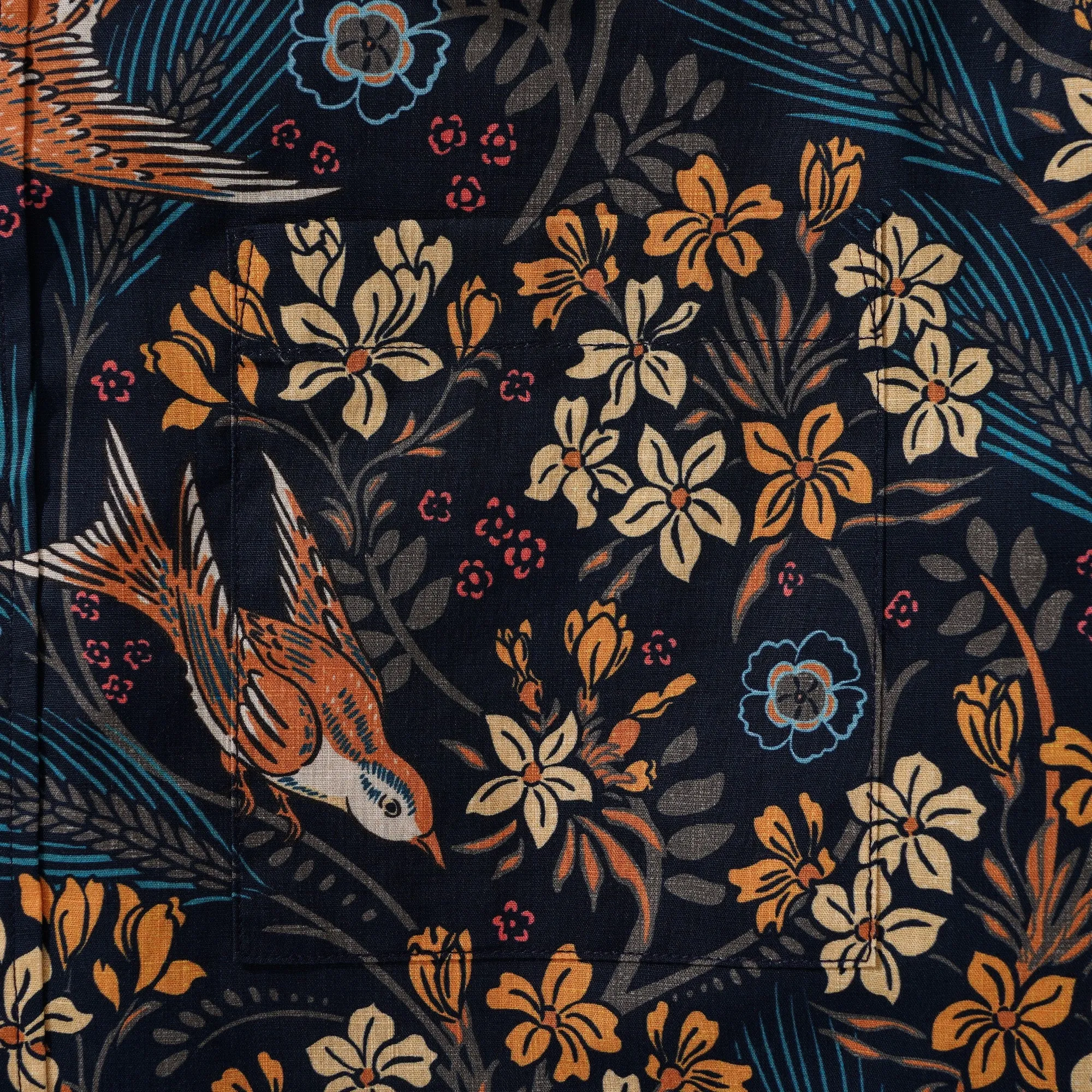 Men's Hawaiian Shirt Short Sleeve Button-down 100% Cotton Blue Aloha The Harvest Field by Abigail Bryan sold by Yiume product image thumbnail 3