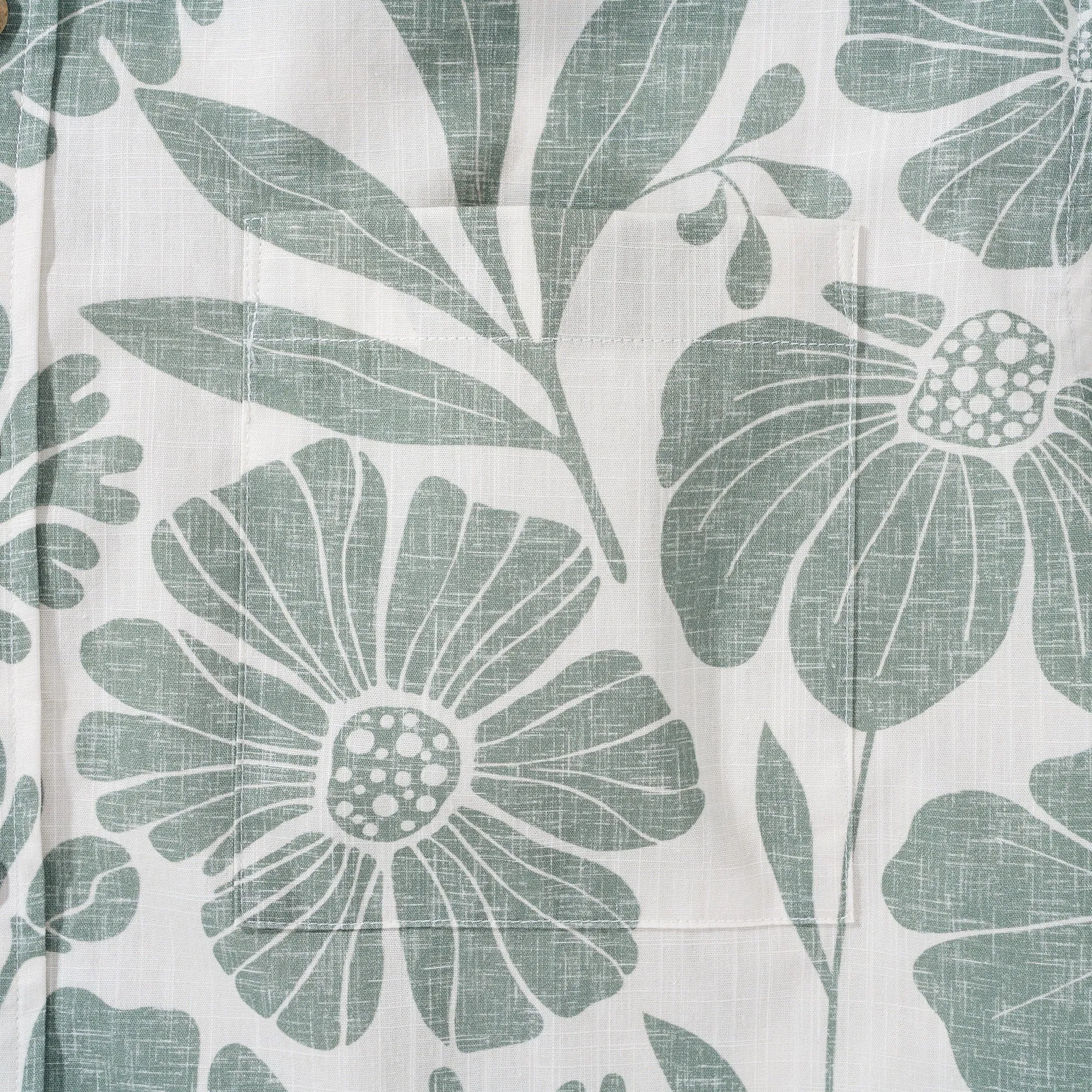 Men’s Breathable Shirt Green Floral Hawaiian Shirt – Wrinkle Free Shirt Button-Down Short Sleeve Shirt sold by Yiume product image thumbnail 4