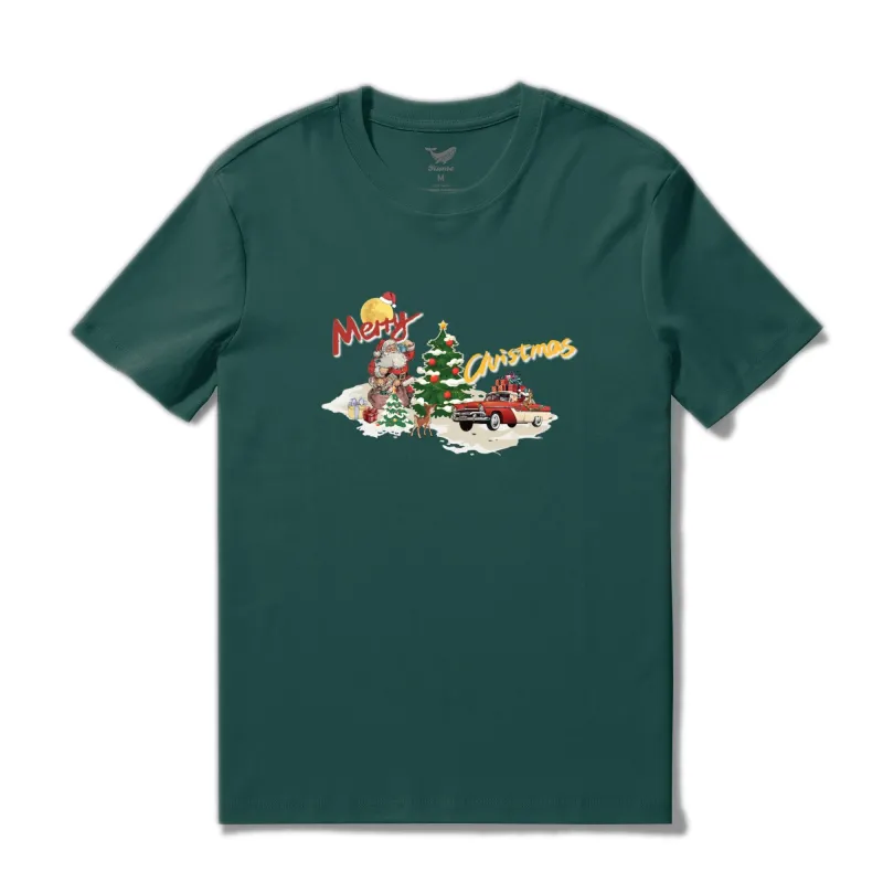 Christmas Hawaiian Tee For Men A Magical Christmas Eve Tee Crew Neck 100% Cotton made by Yiume