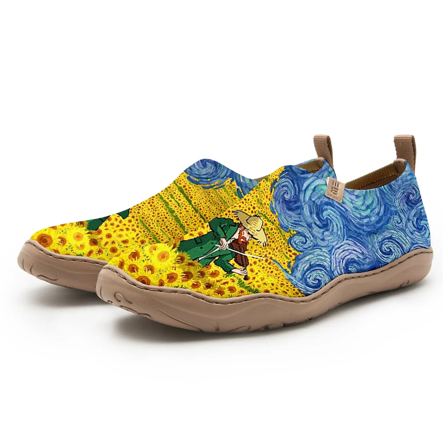 Yiume Women's Art Slip-On Shoes Comfortable Breathable Knit Casual Footwear,Violin Van Gogh Van Gogh Blues sold by Yiume product image thumbnail 4