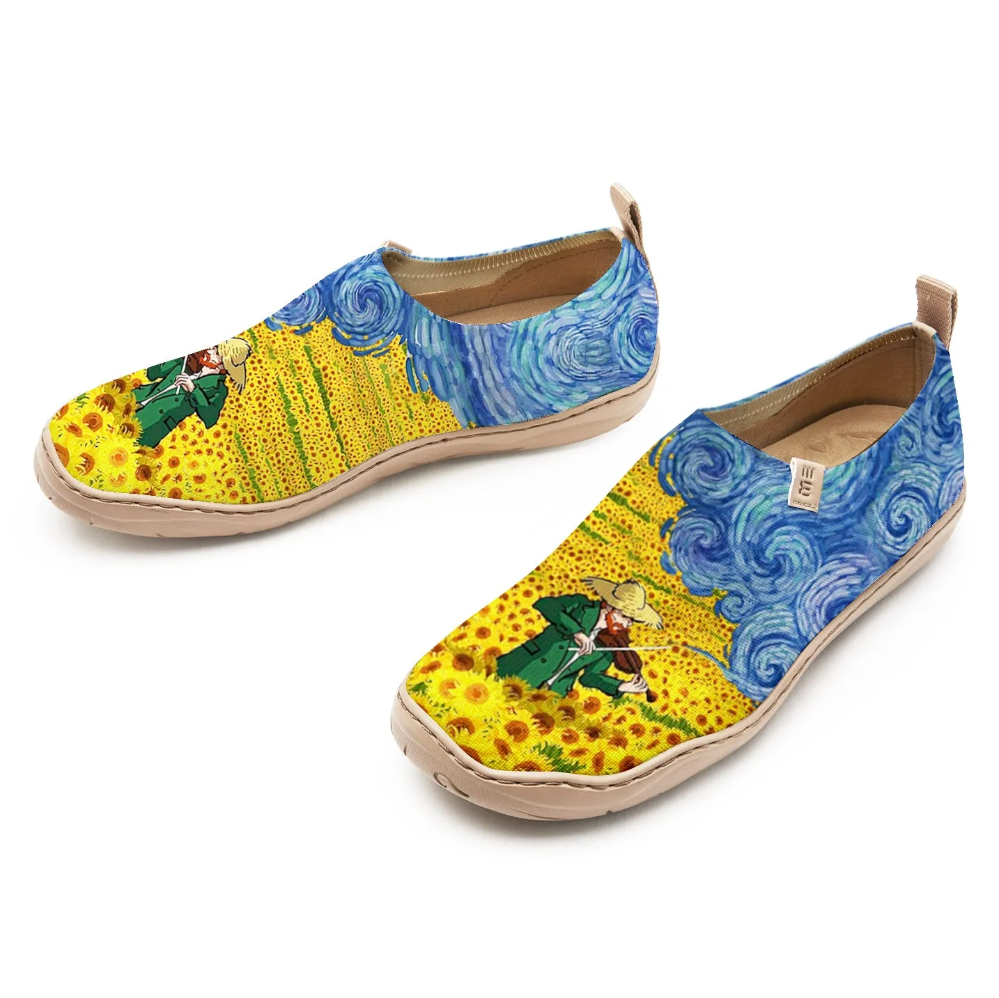Yiume Women's Art Slip-On Shoes Comfortable Breathable Knit Casual Footwear,Violin Van Gogh Van Gogh Blues sold by Yiume product image thumbnail 3