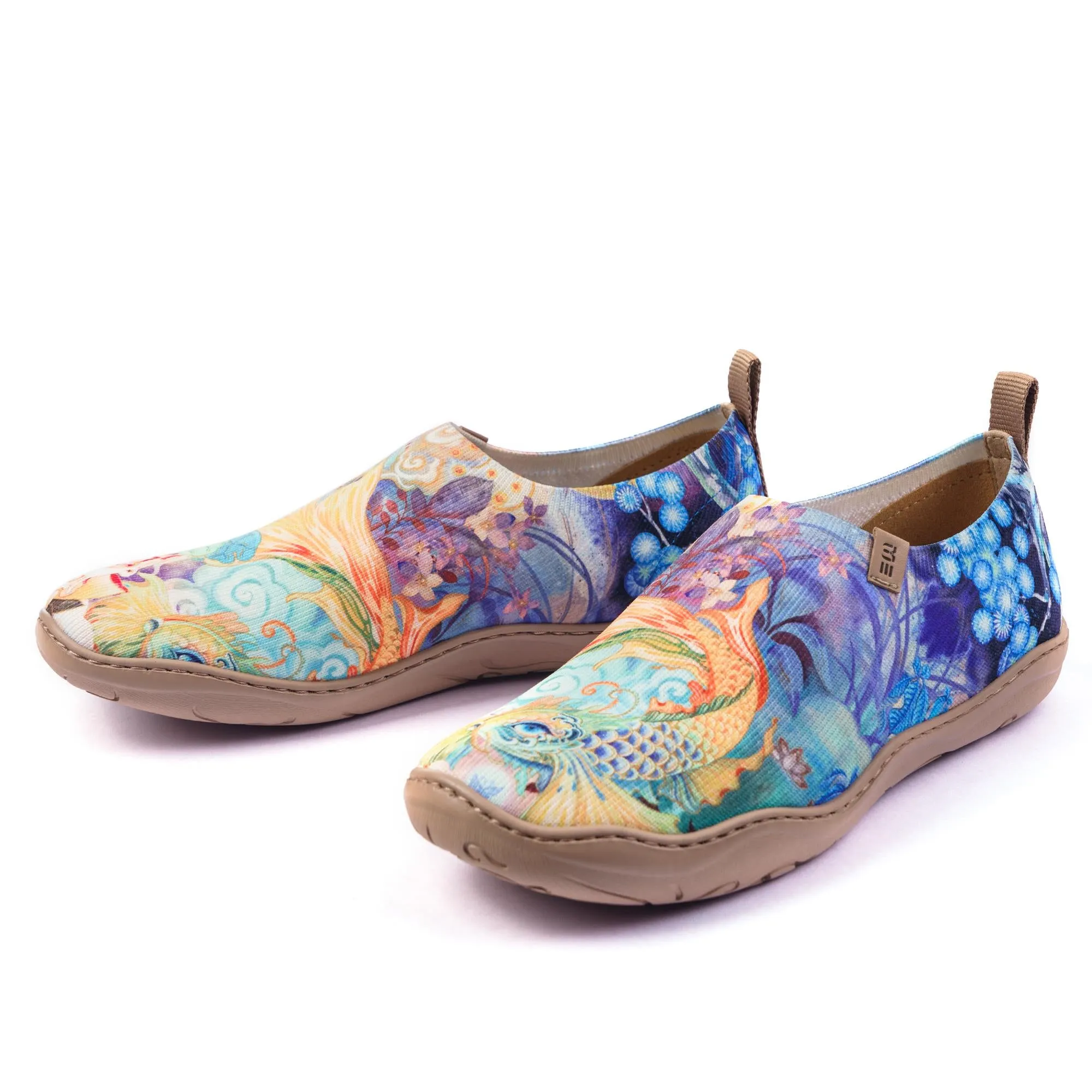 Cloud-Drifting Koi Women's Slip-On Shoes Painted Canvas Sneakers Cloud Drifting Koi sold by Yiume product image thumbnail 5