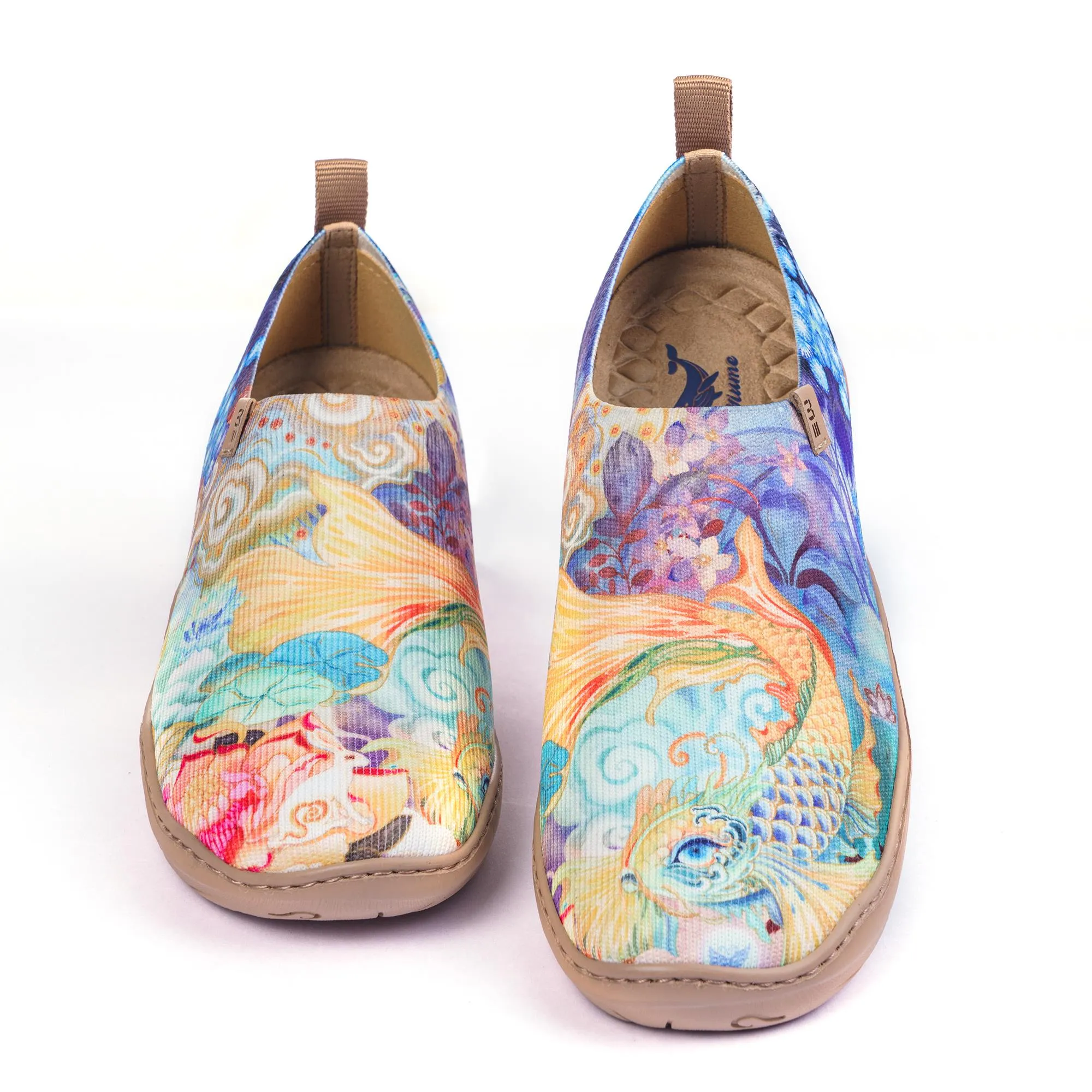 Cloud-Drifting Koi Women's Slip-On Shoes Painted Canvas Sneakers Cloud Drifting Koi sold by Yiume product image thumbnail 2