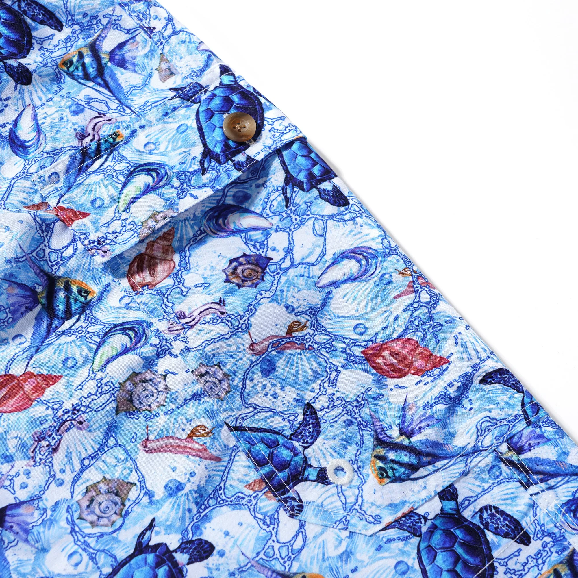 6-Inch Shorts For Men 100% Polyester Wandering Sea Turtle Casual Printed Shorts Beach Shorts 6-inch Casual Printed Shorts - Wandering Sea Turtle sold by Yiume product image thumbnail 5