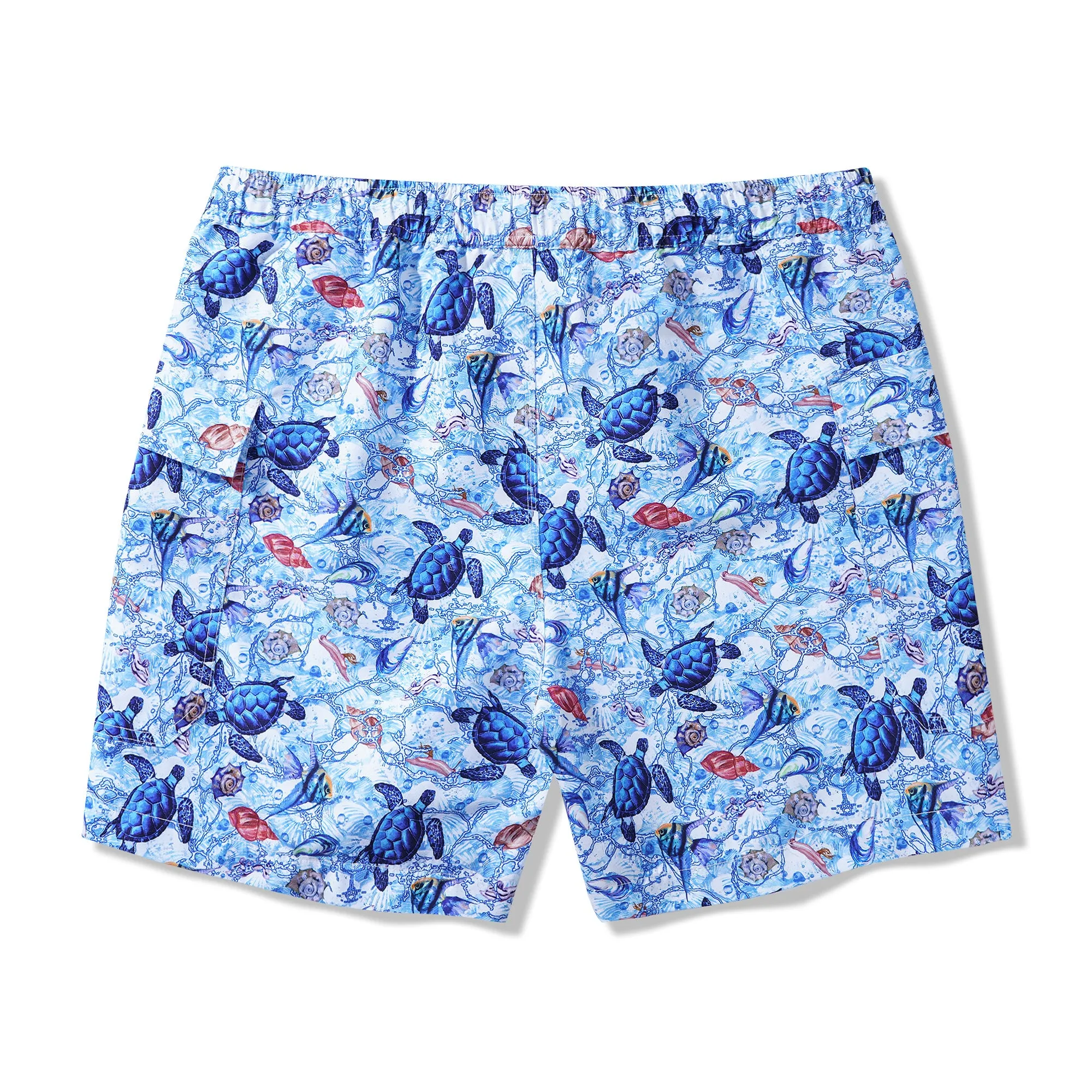 6-Inch Shorts For Men 100% Polyester Wandering Sea Turtle Casual Printed Shorts Beach Shorts 6-inch Casual Printed Shorts - Wandering Sea Turtle sold by Yiume product image thumbnail 3