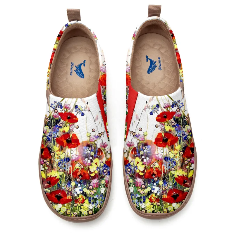 White Wildflowers Yellow Women's Shoes sold by Yiume