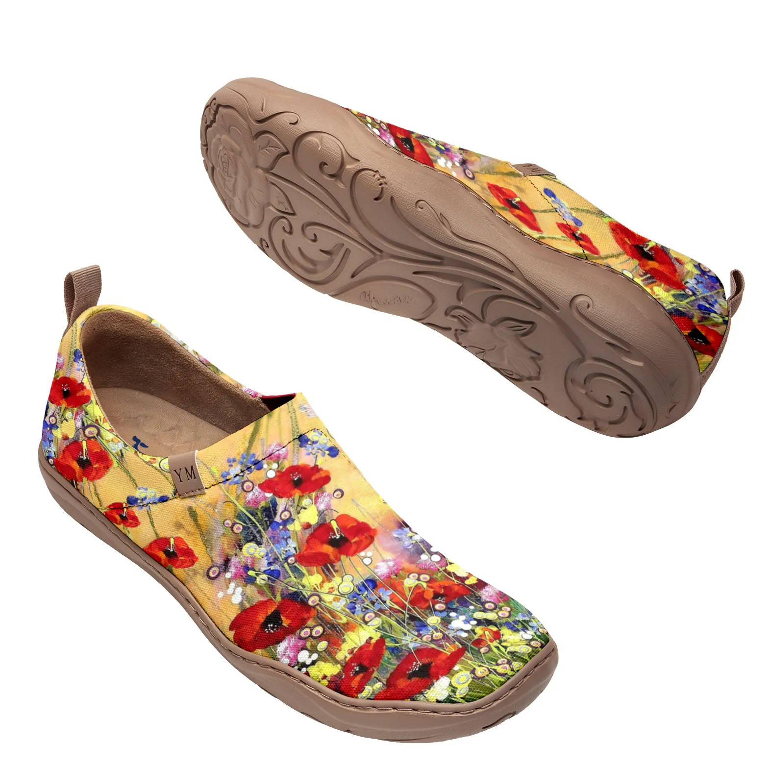 Women's Art Slip-On Casual Canvas Shoes Wildflower Whisper Painted 100% Cotton Wildflower Bloom sold by Yiume product image thumbnail 4