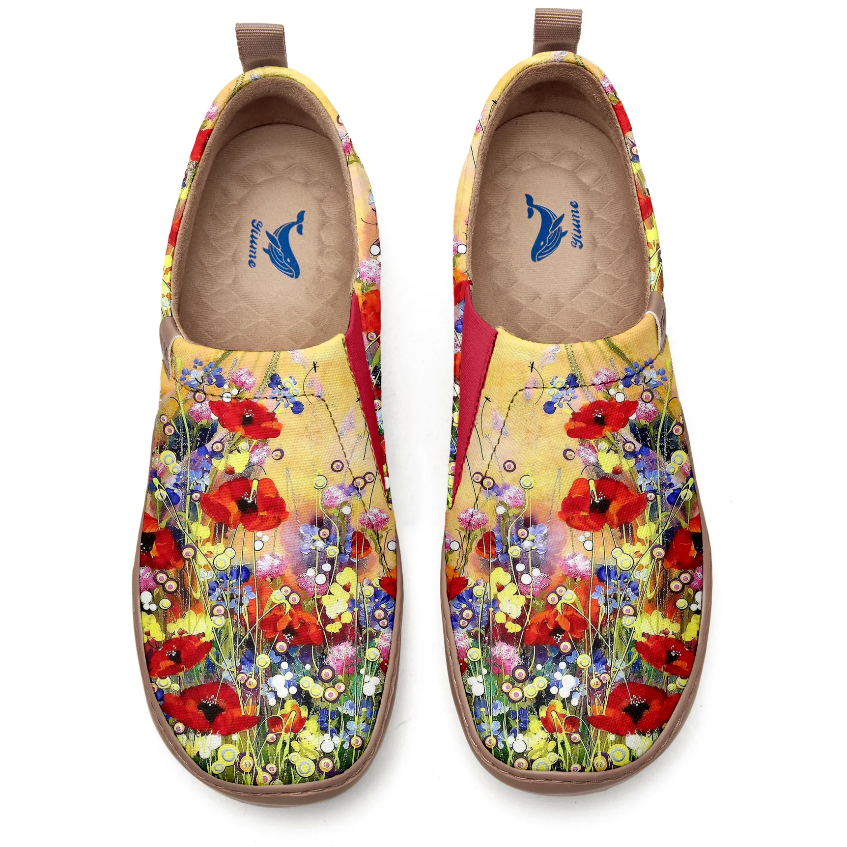 Women's Art Slip-On Casual Canvas Shoes Wildflower Whisper Painted 100% Cotton Wildflower Bloom sold by Yiume
