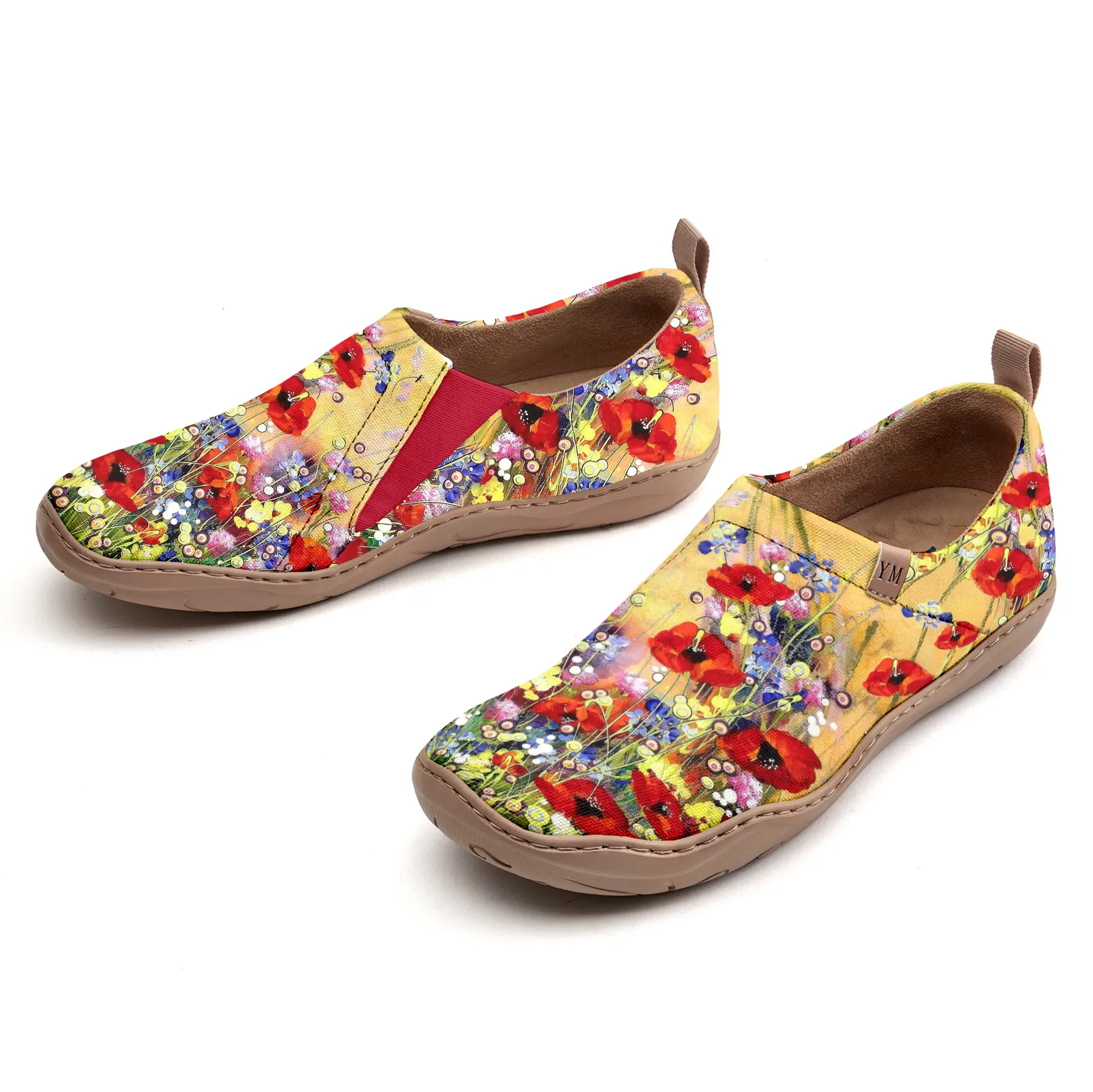 Women's Art Slip-On Casual Canvas Shoes Wildflower Whisper Painted 100% Cotton Wildflower Bloom sold by Yiume product image thumbnail 2