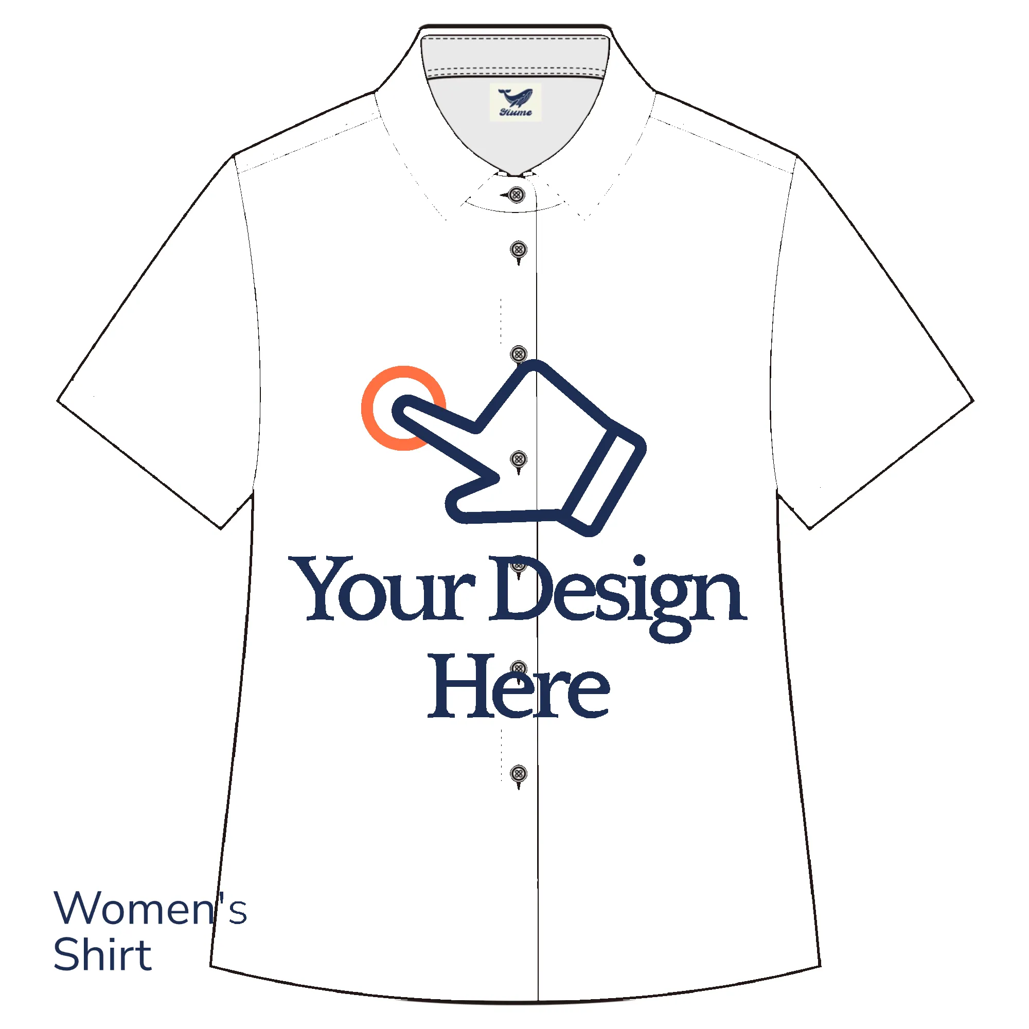 Customized Women's Short Sleeve Button-up Shirt sold by Yiume