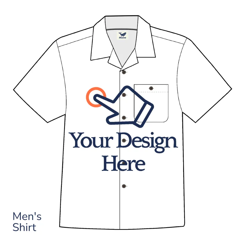 Customized Men's Short Sleeve Camp Collar Shirt sold by Yiume
