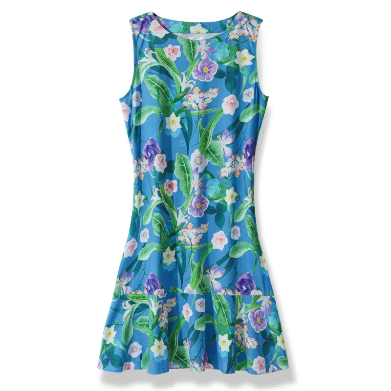 Hawaiian Dress For Women Tropical Vacation Tropical Flowers Flounce Dress Tropical Flowers Flounce Dress. sold by Yiume