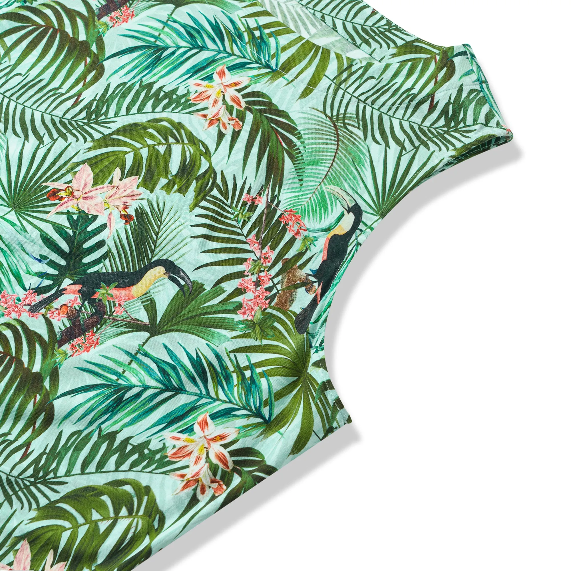 Hawaiian Dress For Women Tropical Vacation Toucan Flounce Dress sold by Yiume product image thumbnail 4