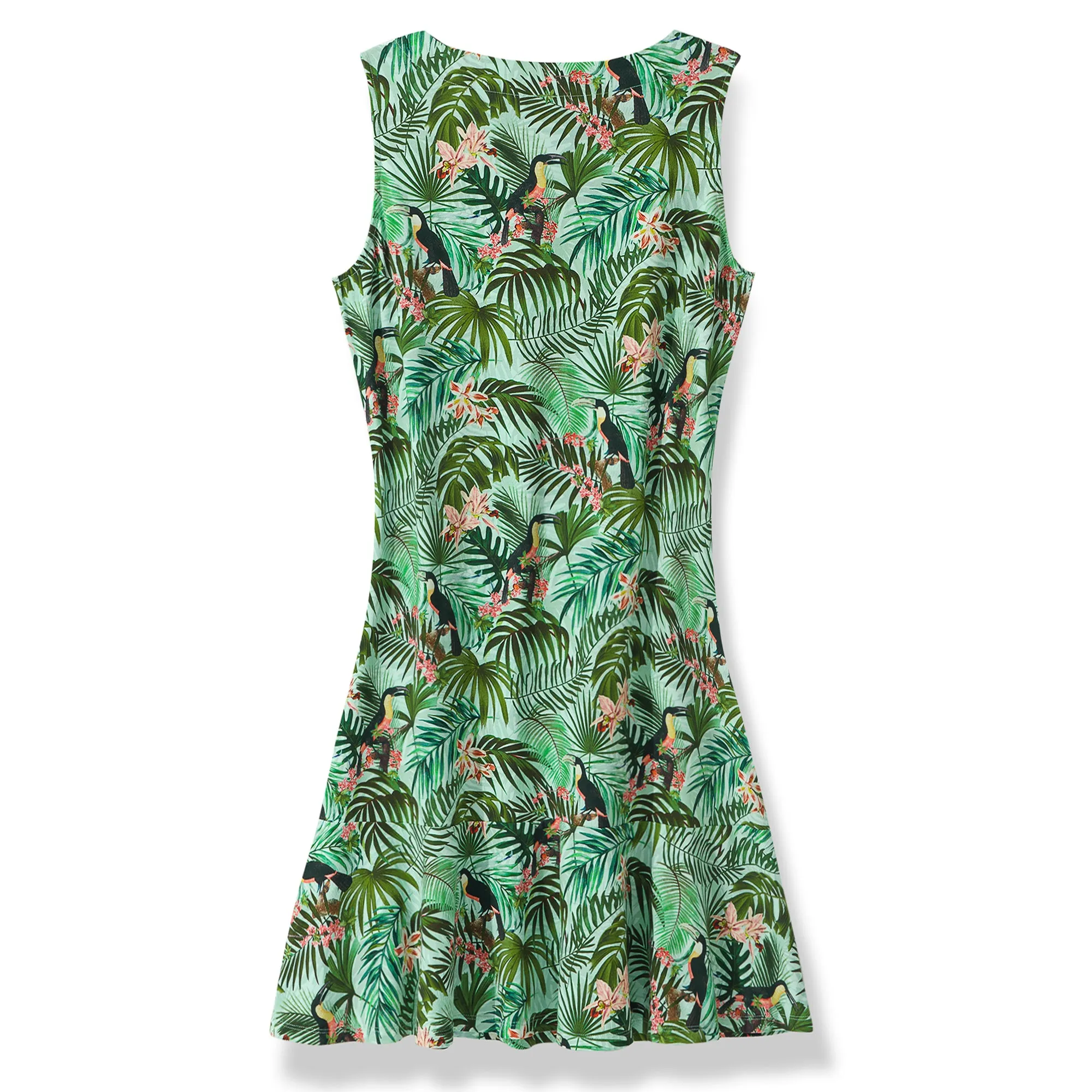Hawaiian Dress For Women Tropical Vacation Toucan Flounce Dress sold by Yiume product image thumbnail 2