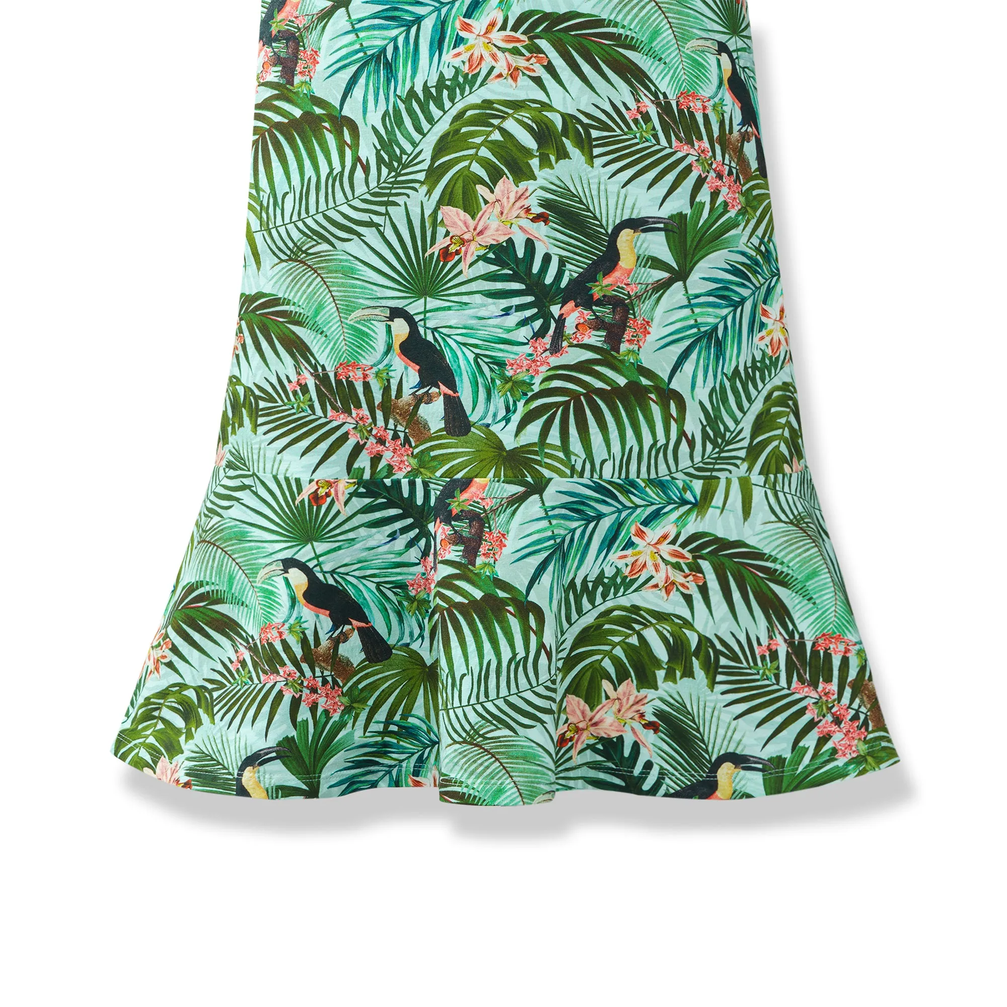 Hawaiian Dress For Women Tropical Vacation Toucan Flounce Dress sold by Yiume product image thumbnail 5