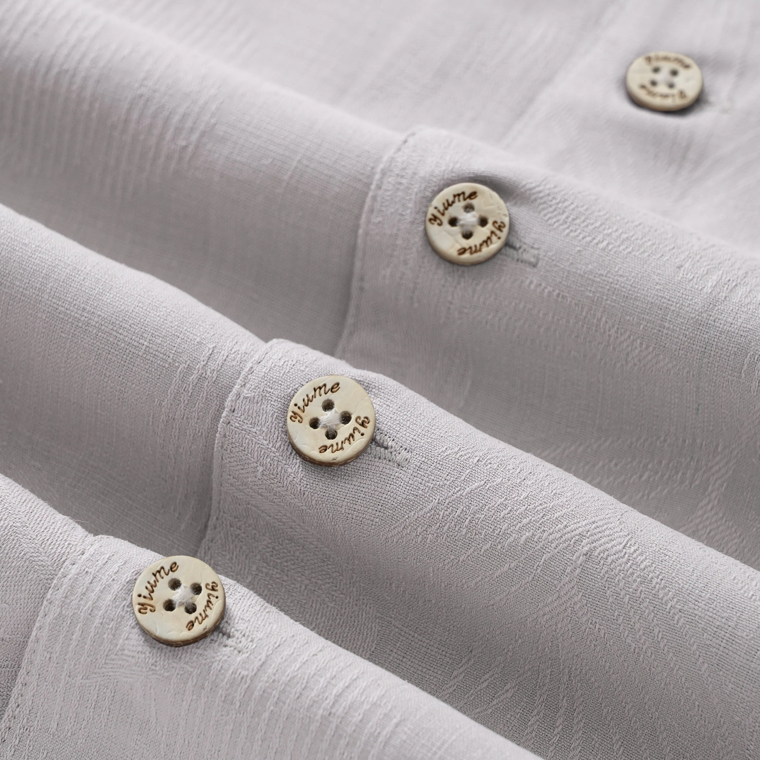 Hawaiian Shirt For Men Silk Jacquard Camp Collar - Light Khaki Silk Jacquard - Light Khaki sold by Yiume product image thumbnail 5